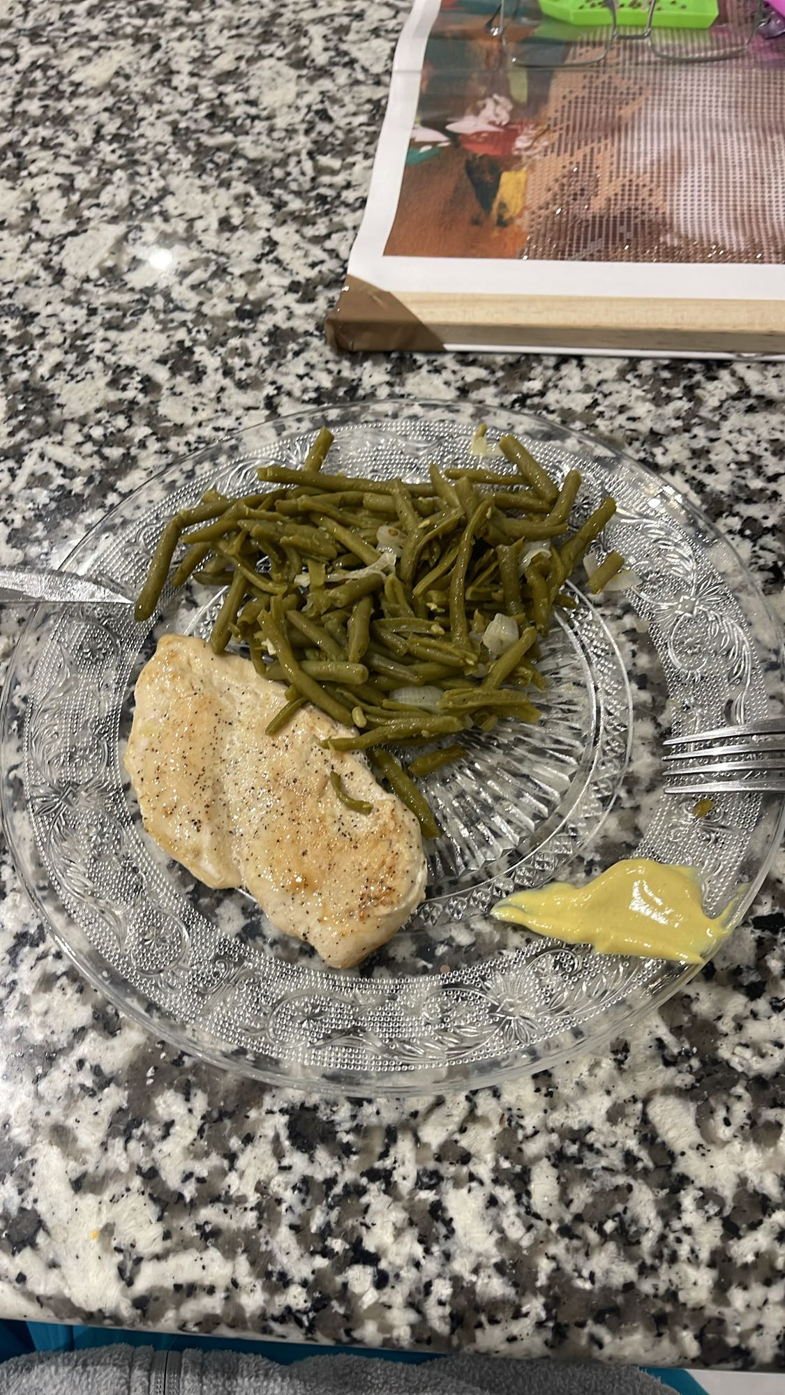Poulet et haricots verts
