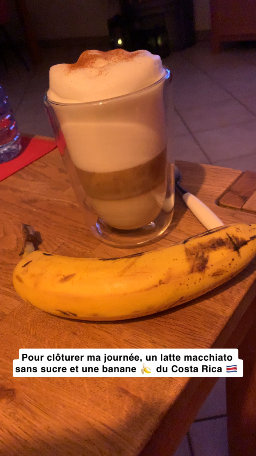 Latte et banane