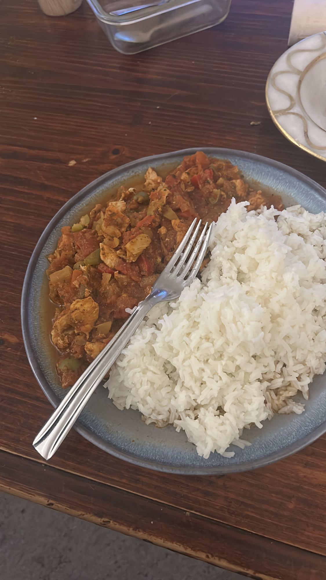 Poulet aux légumes et riz