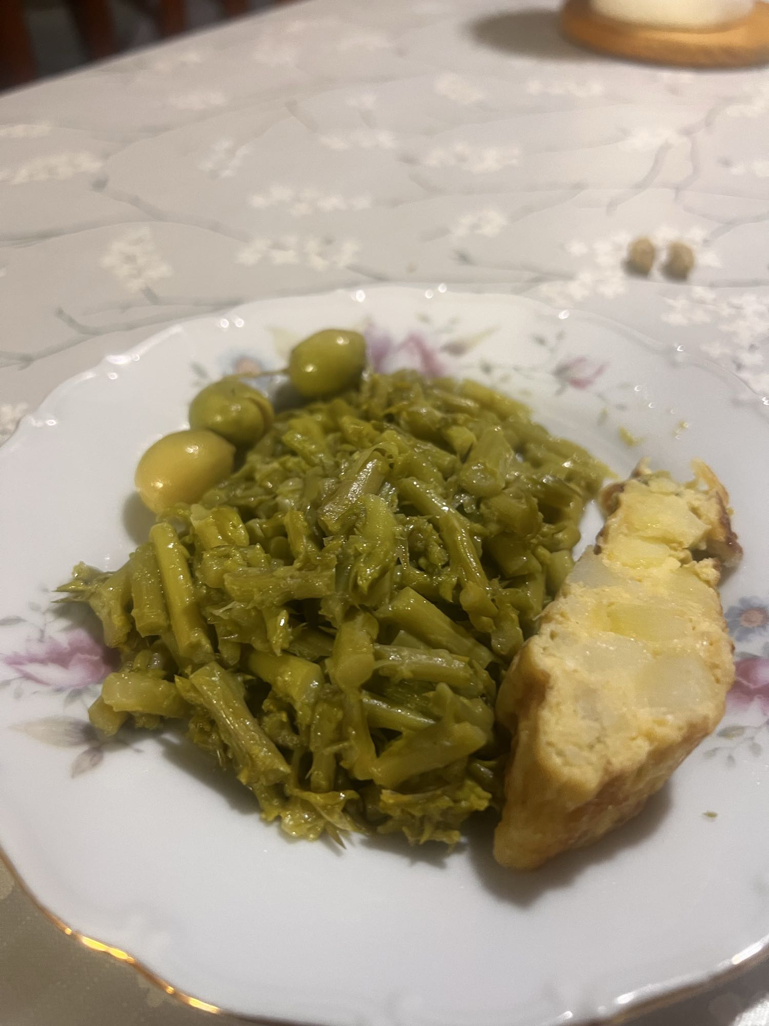 Verduras con tortilla
