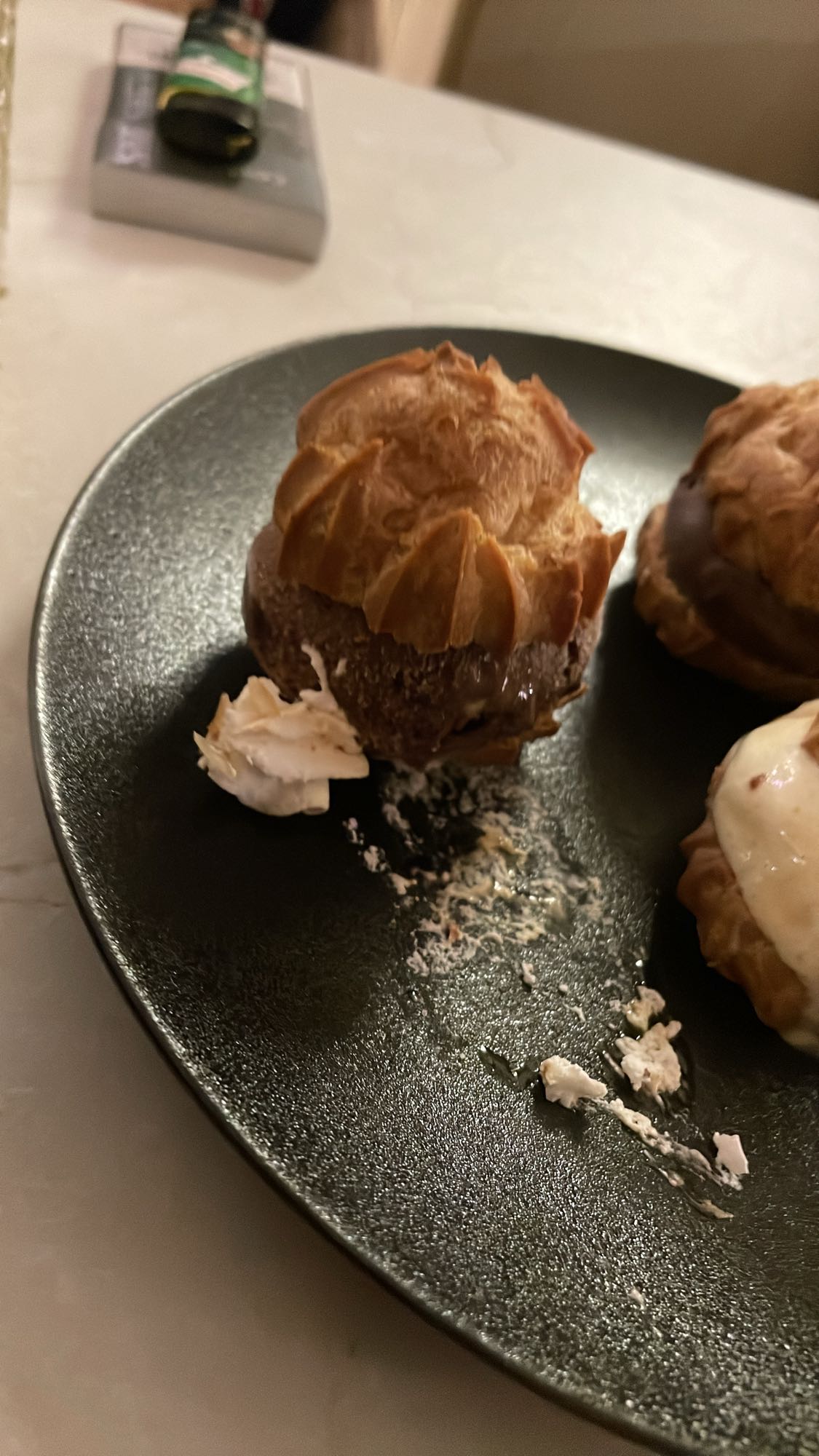 Chocolate cream puff