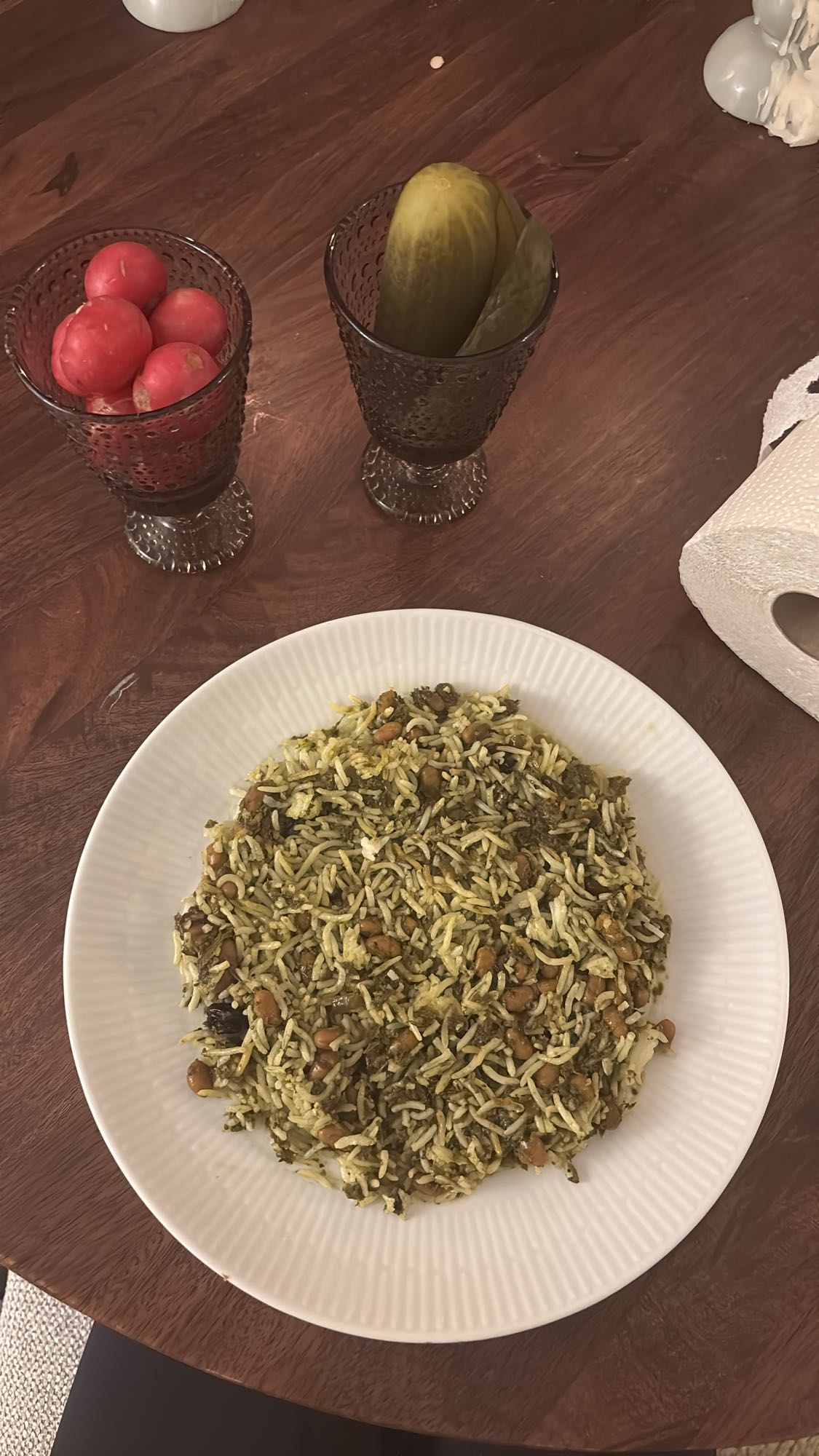 Persisk ört-ris med bönor