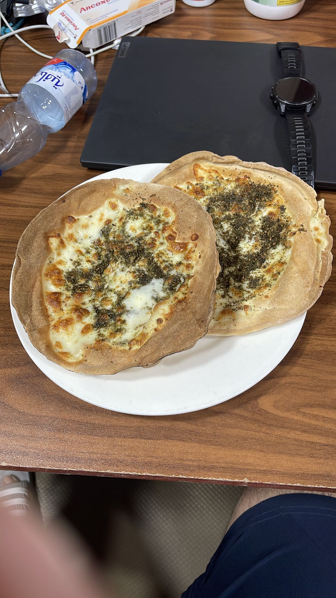 Cheese Manakish with Zaatar