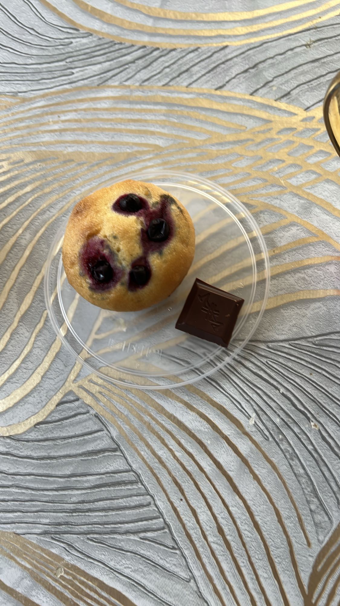 Маффин с черникой и шоколад