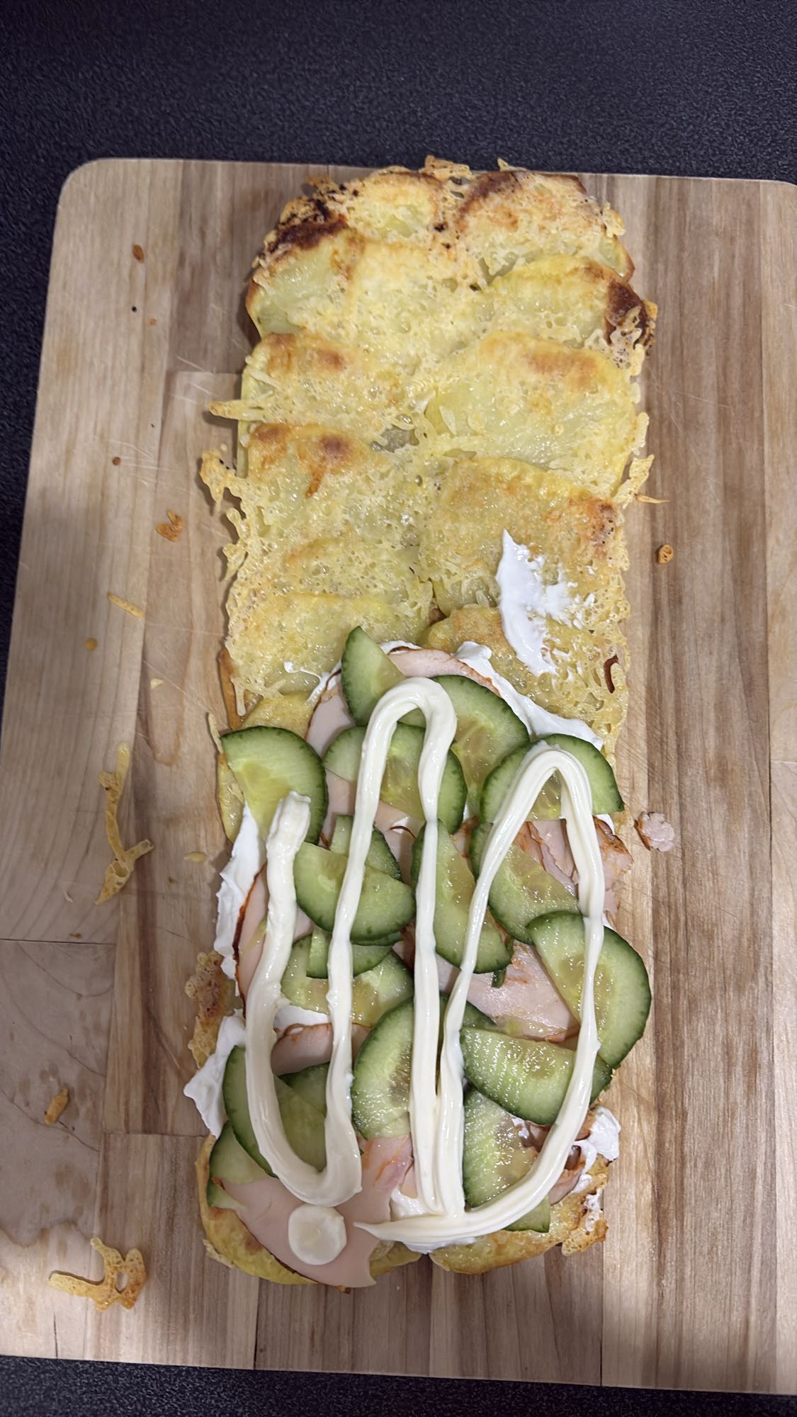 Ostesmørbrød med kalkun