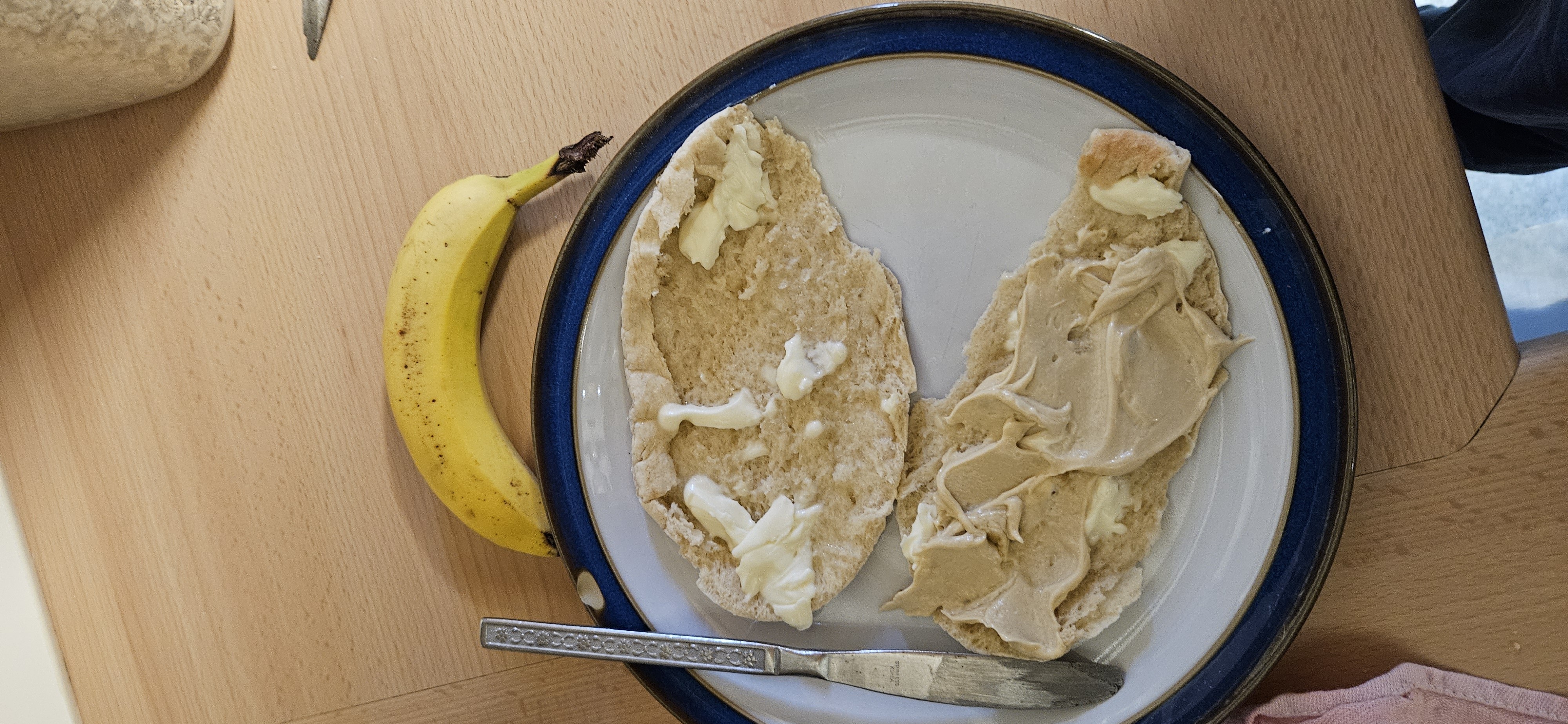 Peanut Butter Roll & Banana