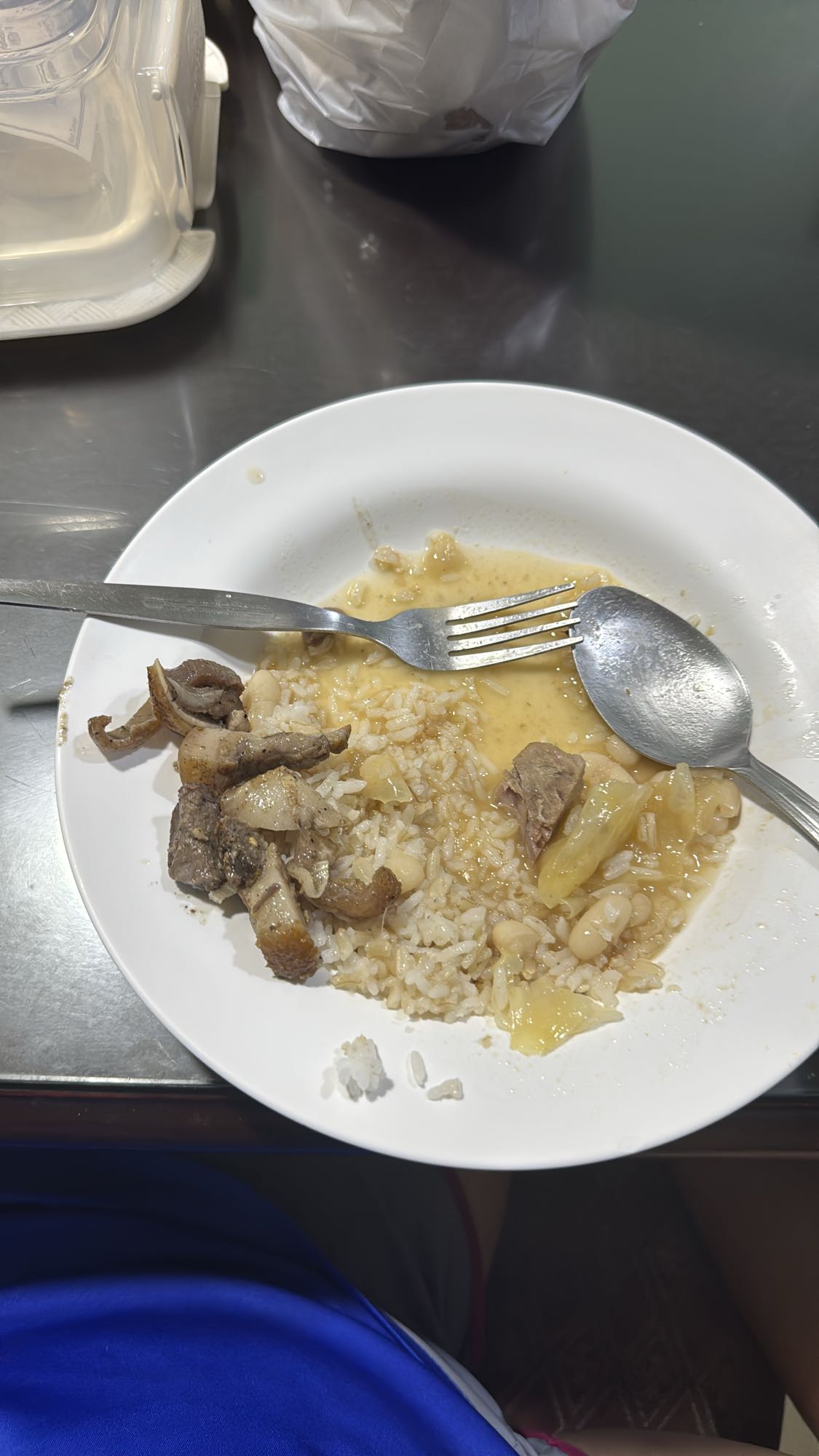 Rice with pork and beans