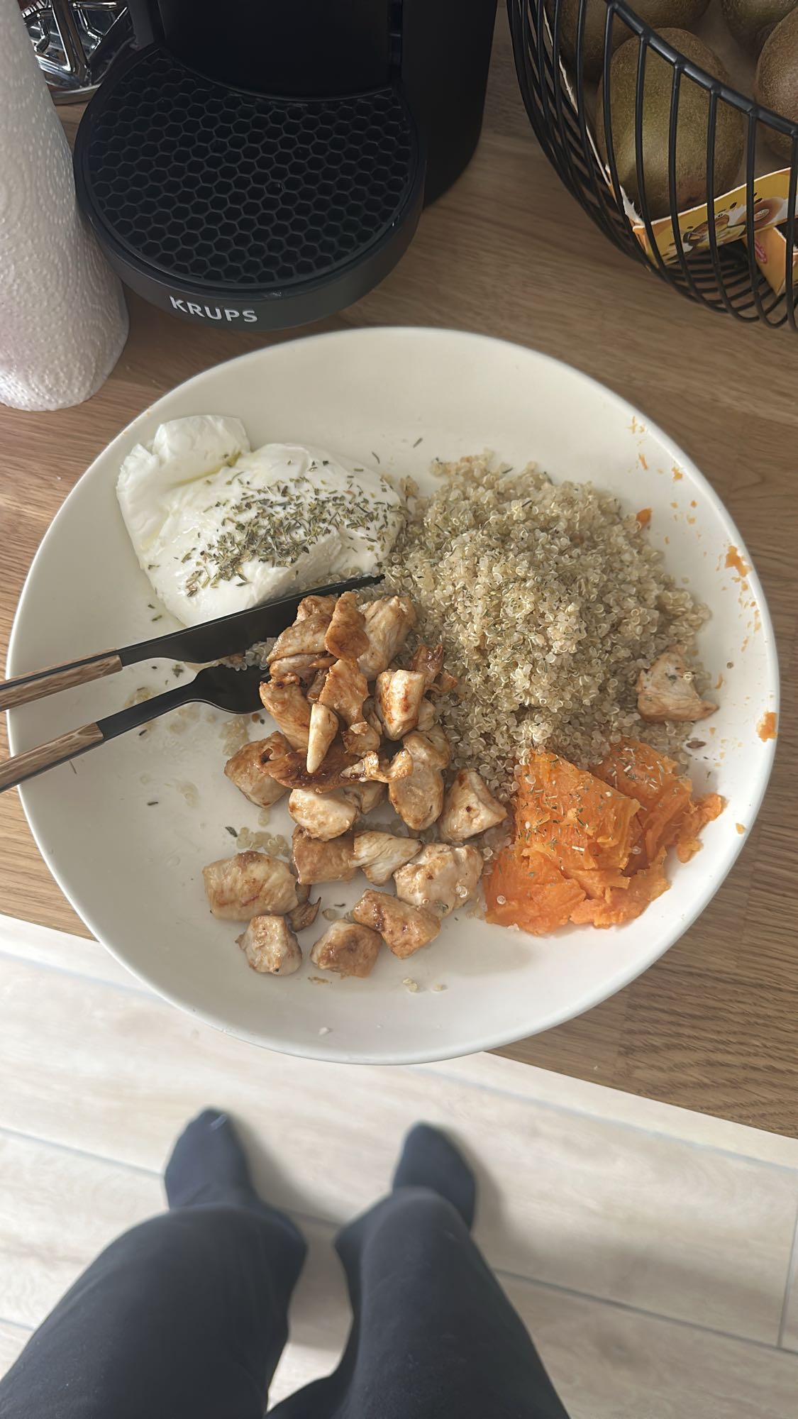 Bol poulet quinoa carotte