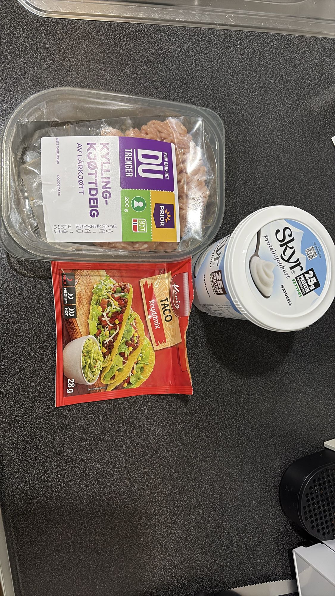Kylling taco med skyr