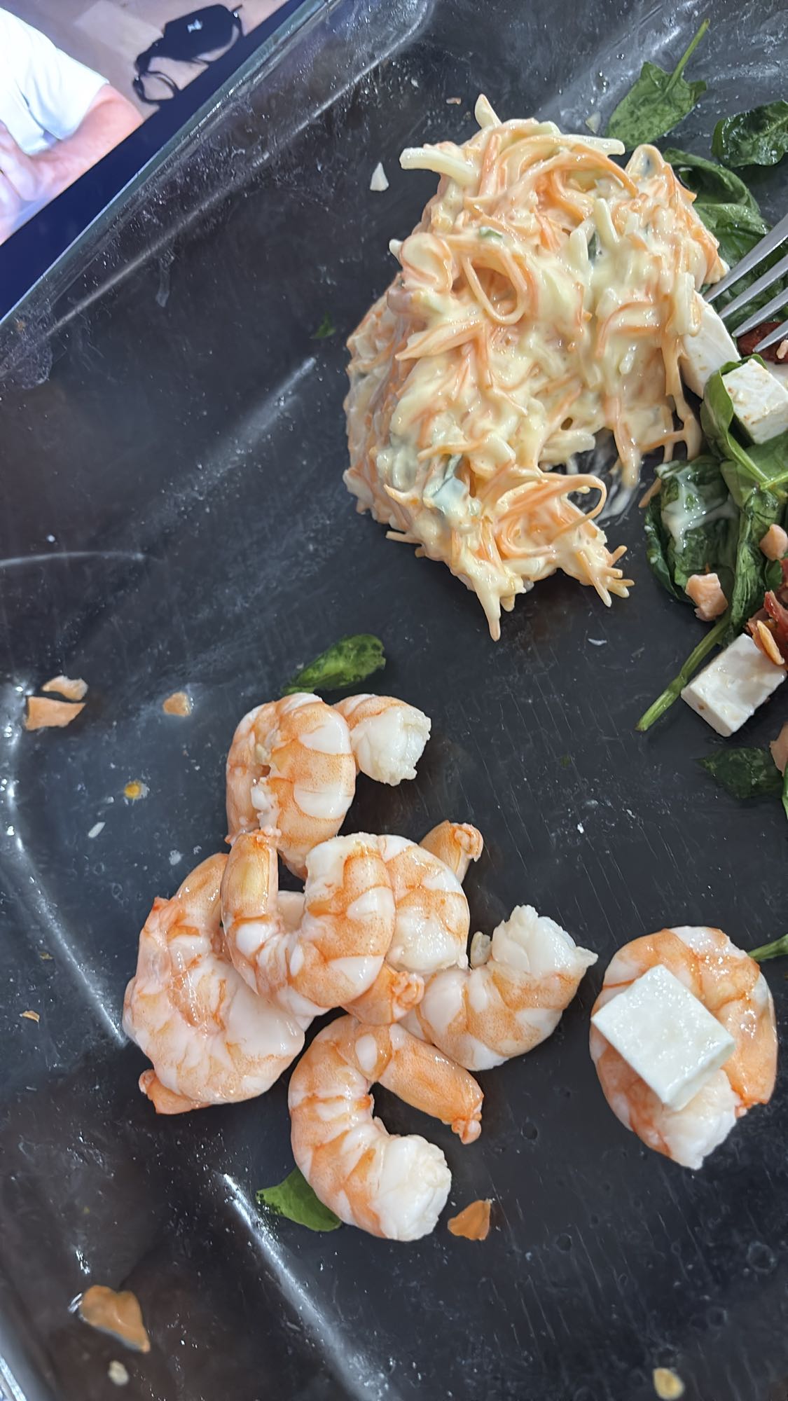 Salade crevettes et crudités