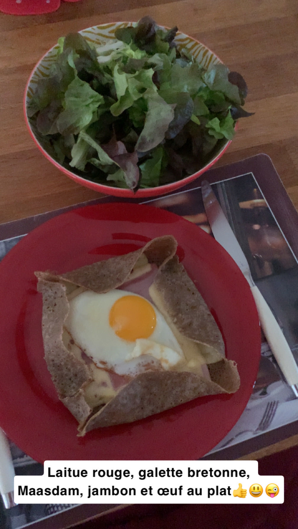 Galette œuf-jambon-fromage