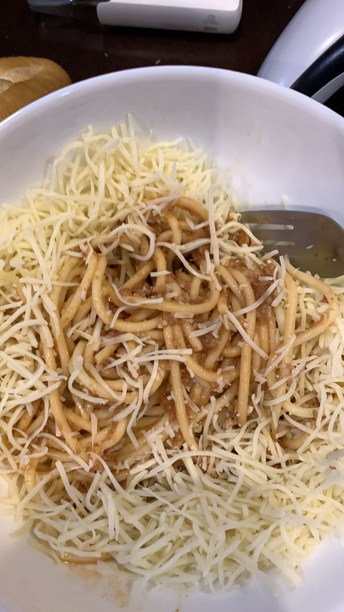 Cheesy Spaghetti Bowl