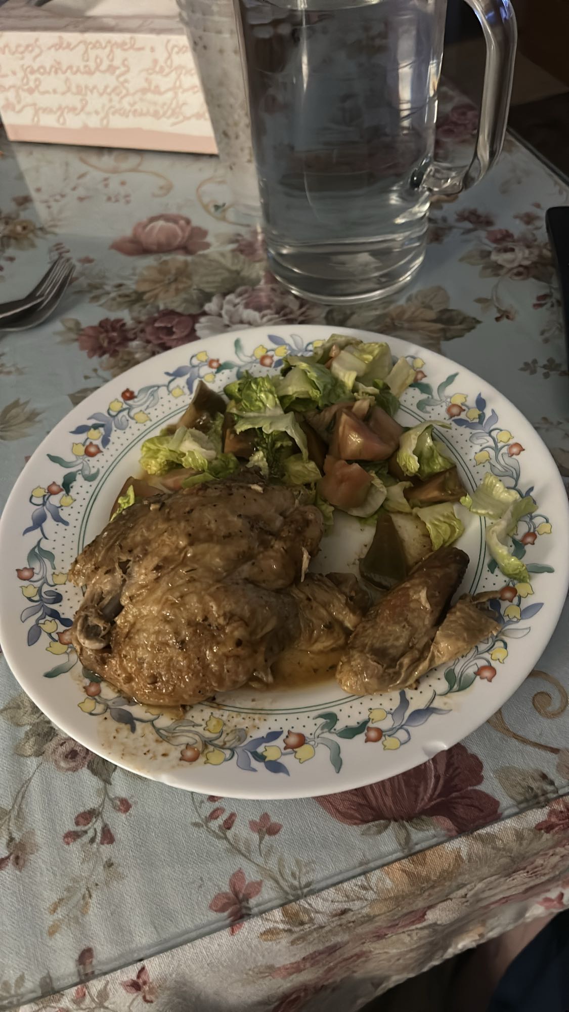 pollo con ensalada