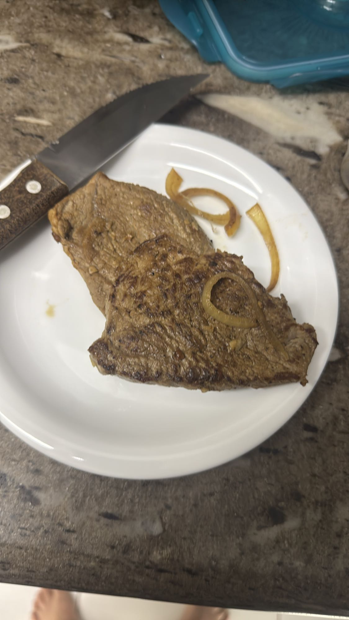 Bife com cebola