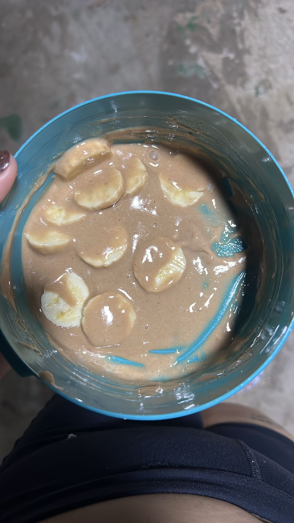 Banana com creme de amendoim