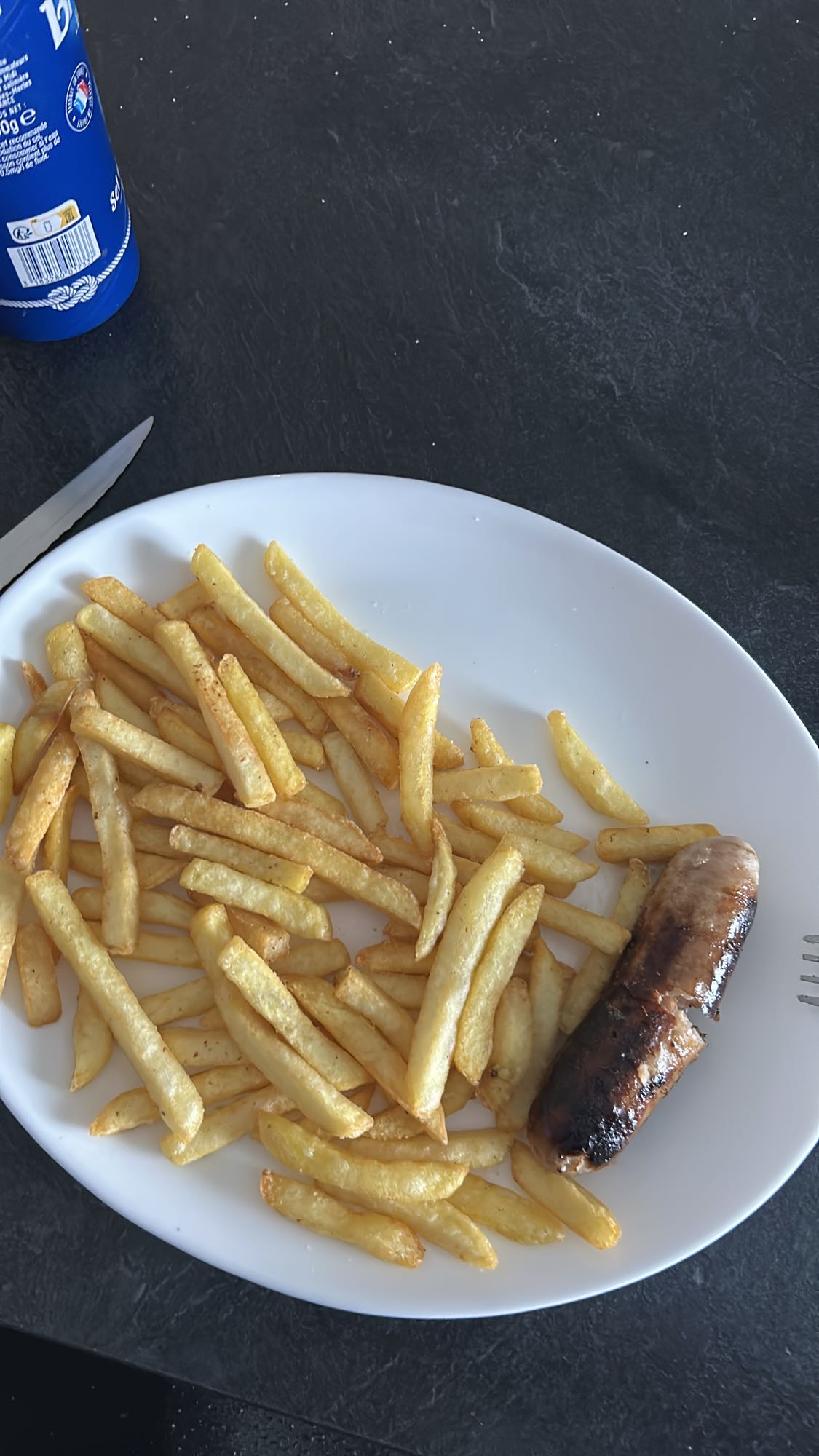 Frites et saucisse