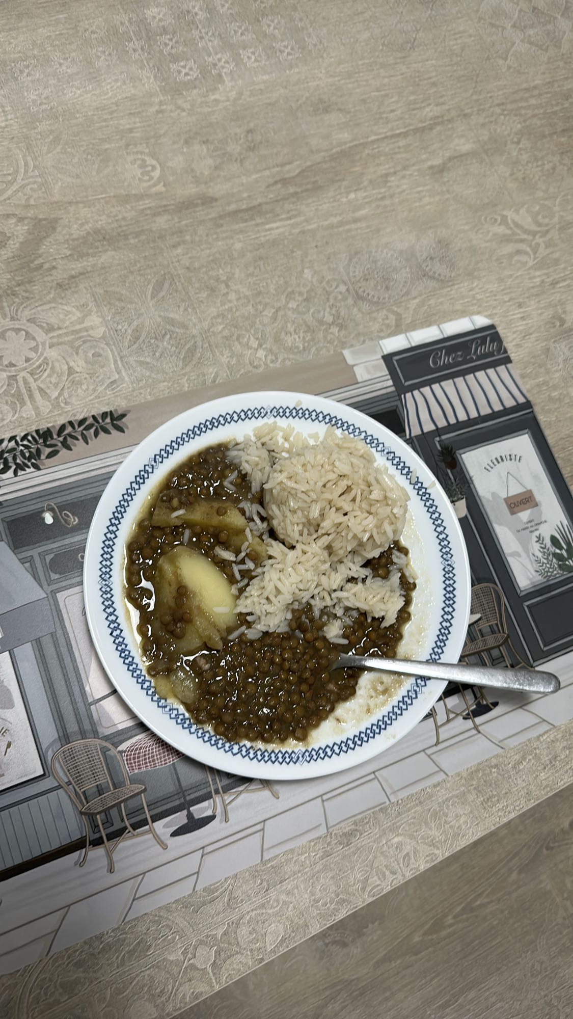 lentejas con arroz y patata