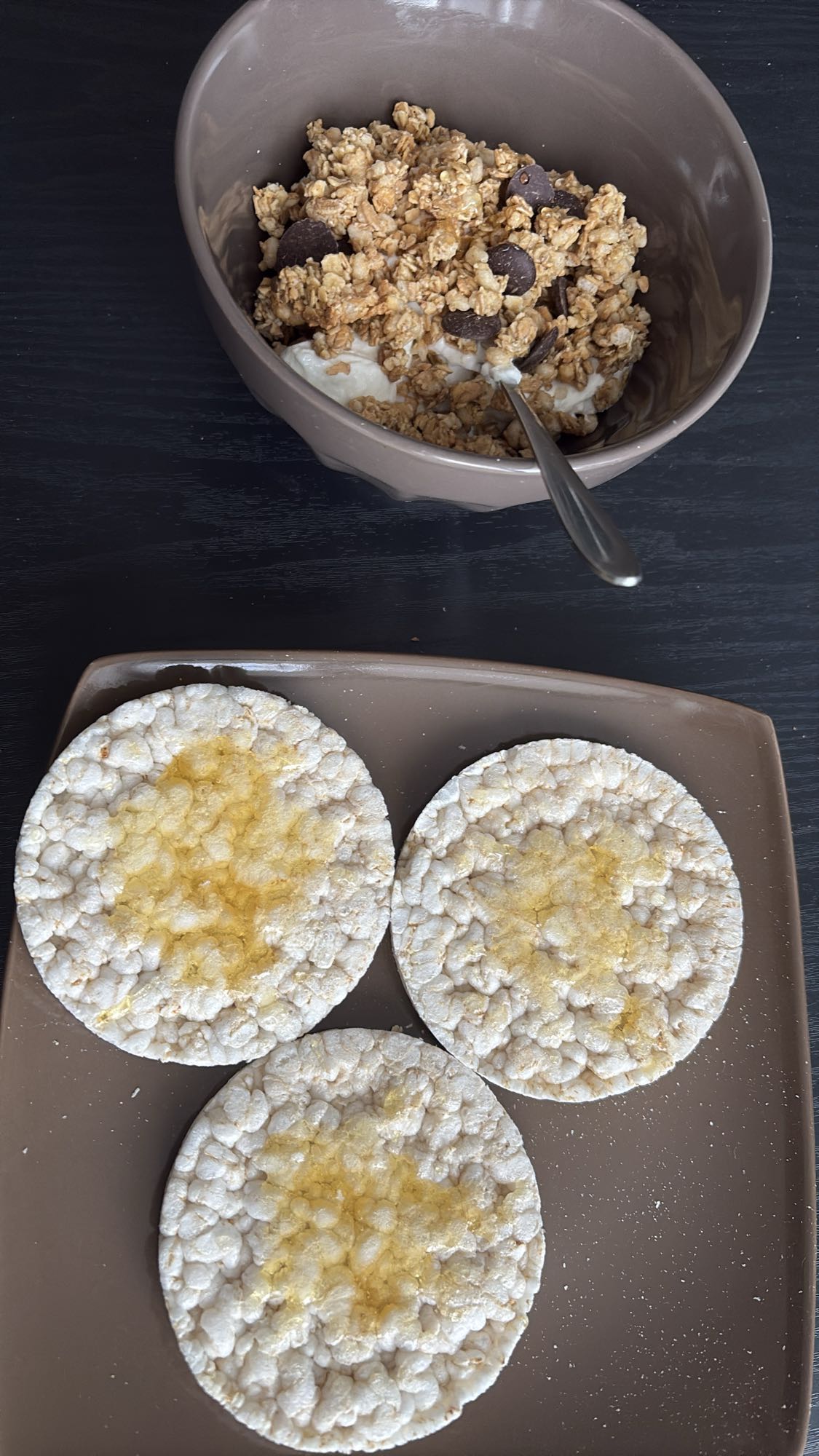 Granola et galettes riz