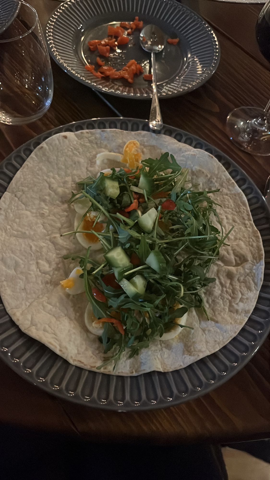 Äggwrap med grönsaker