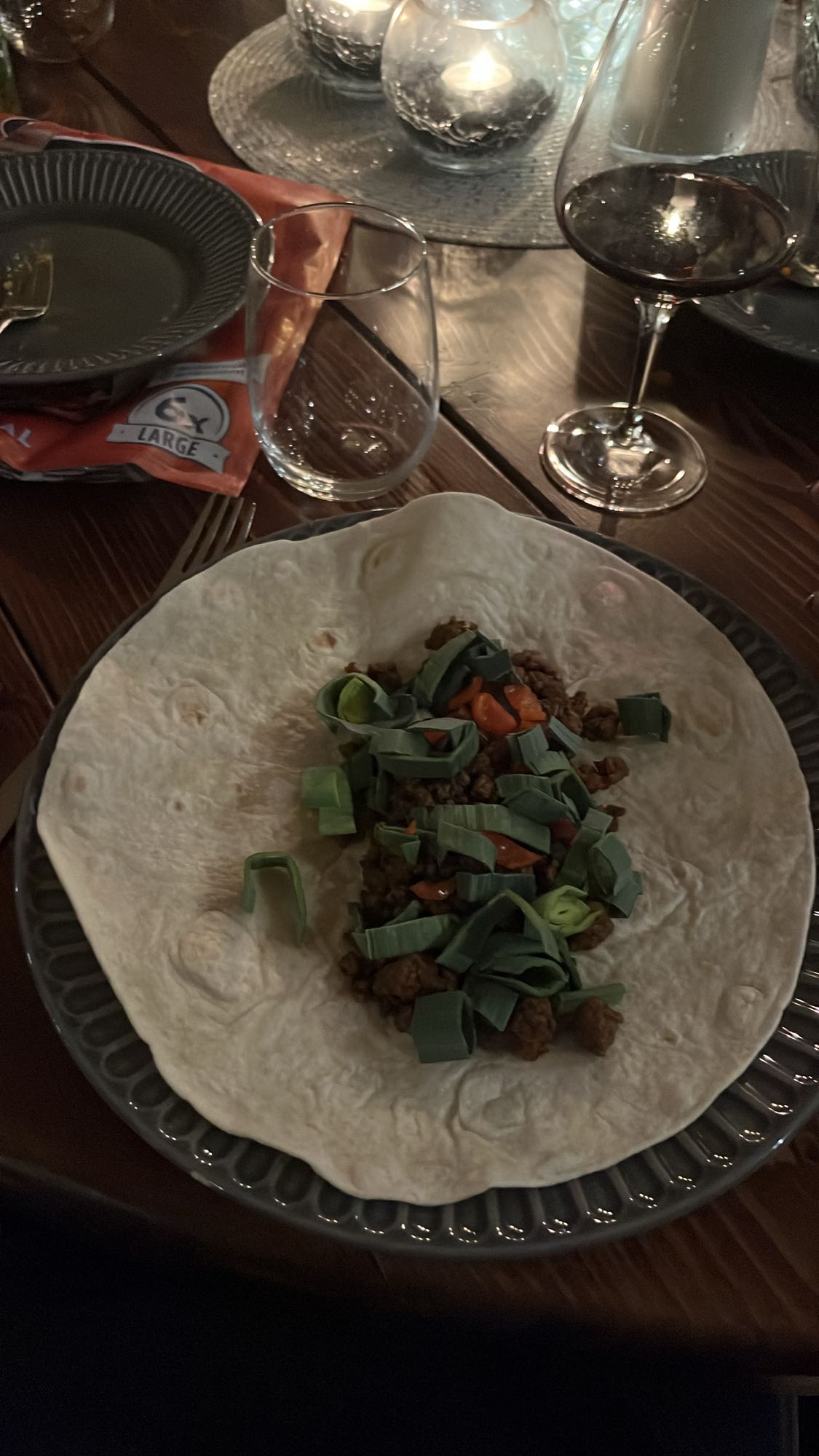 Tortillawrap med köttfärs
