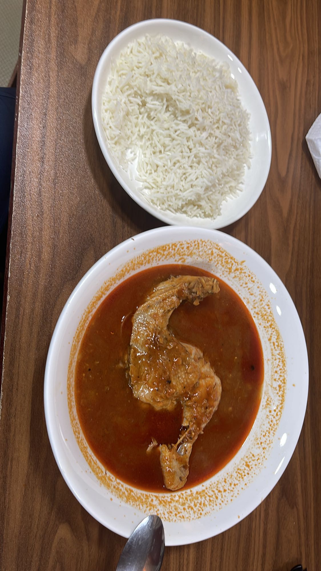 Chicken curry with rice