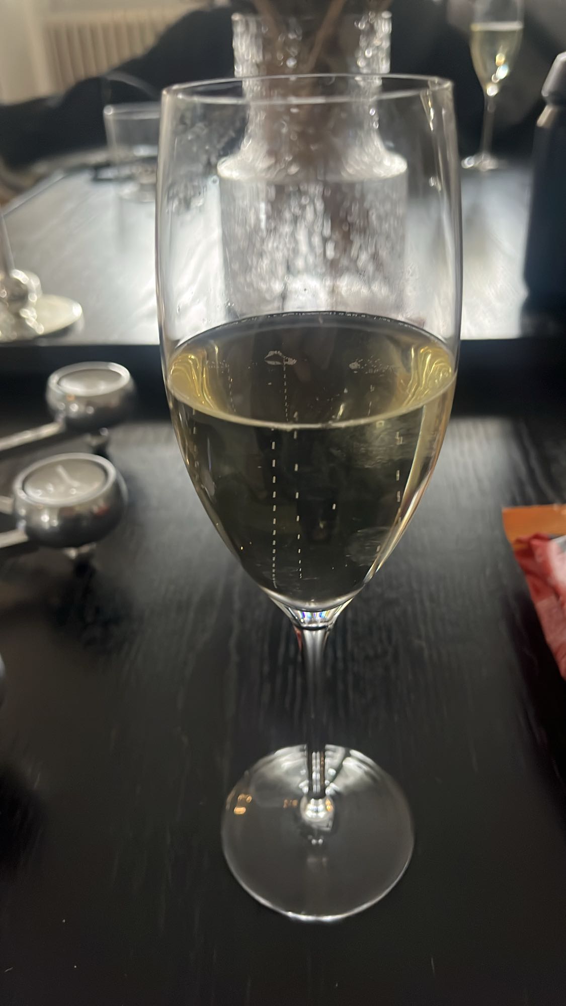 Glas mousserande vin