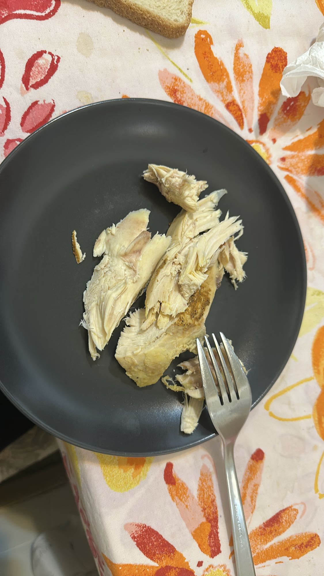 Chicken breast with bread