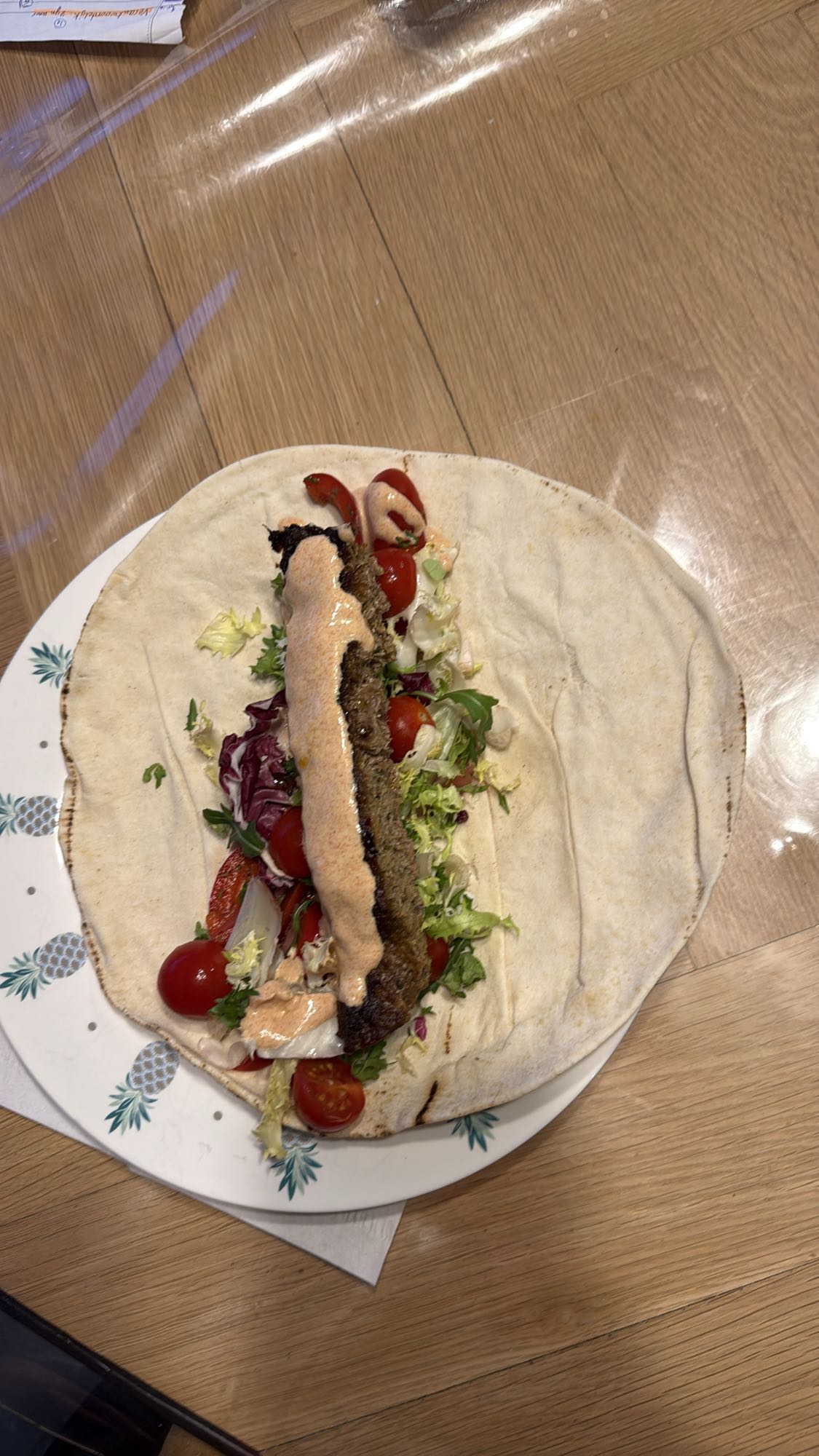 Beef wrap with veggies