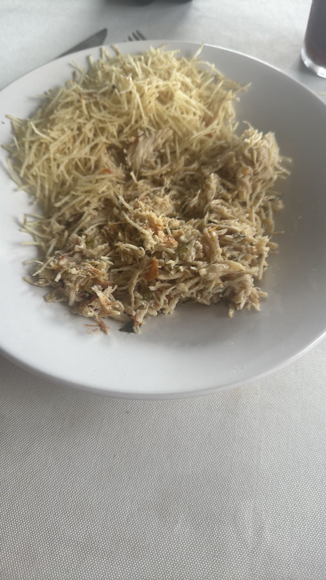 Frango desfiado com batata