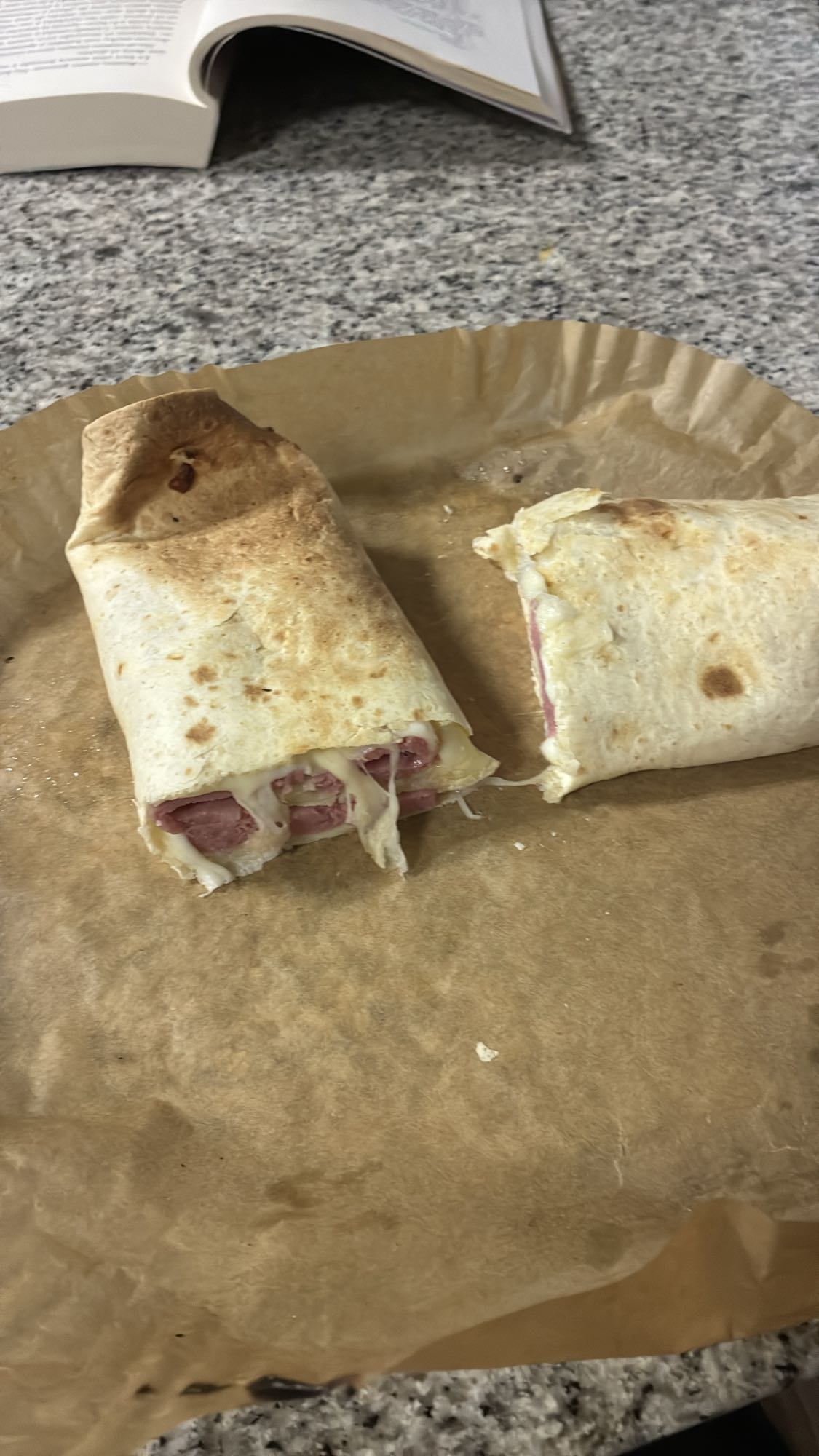 Wrap de jamón y queso