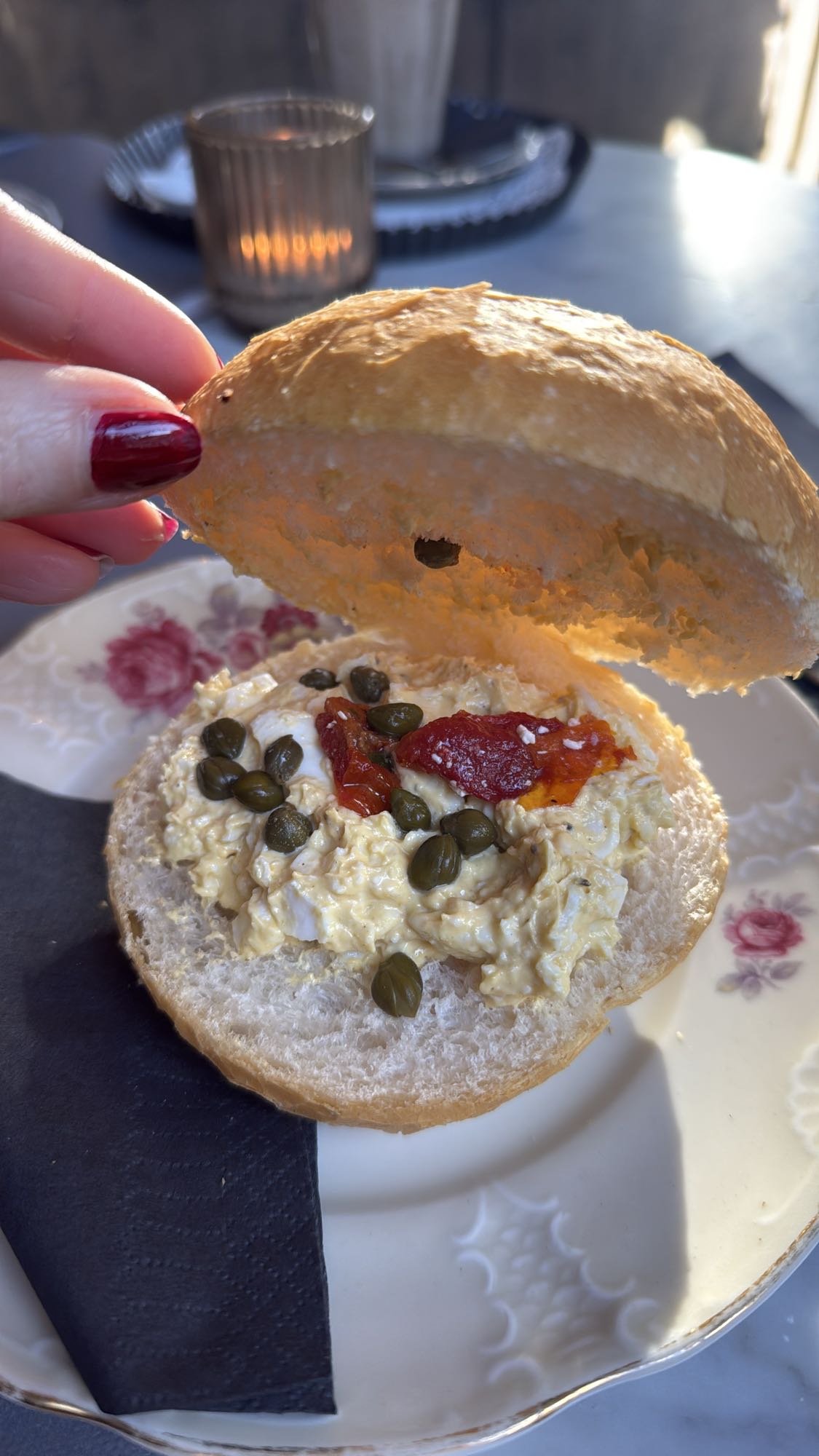 Broodje eiersalade kappertjes