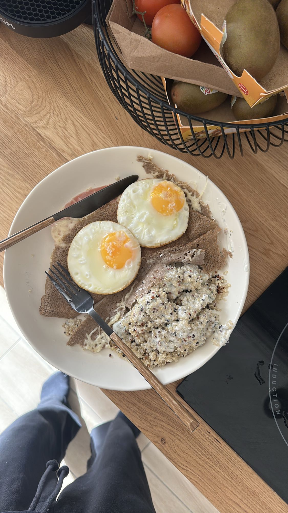 Galette œufs et quinoa