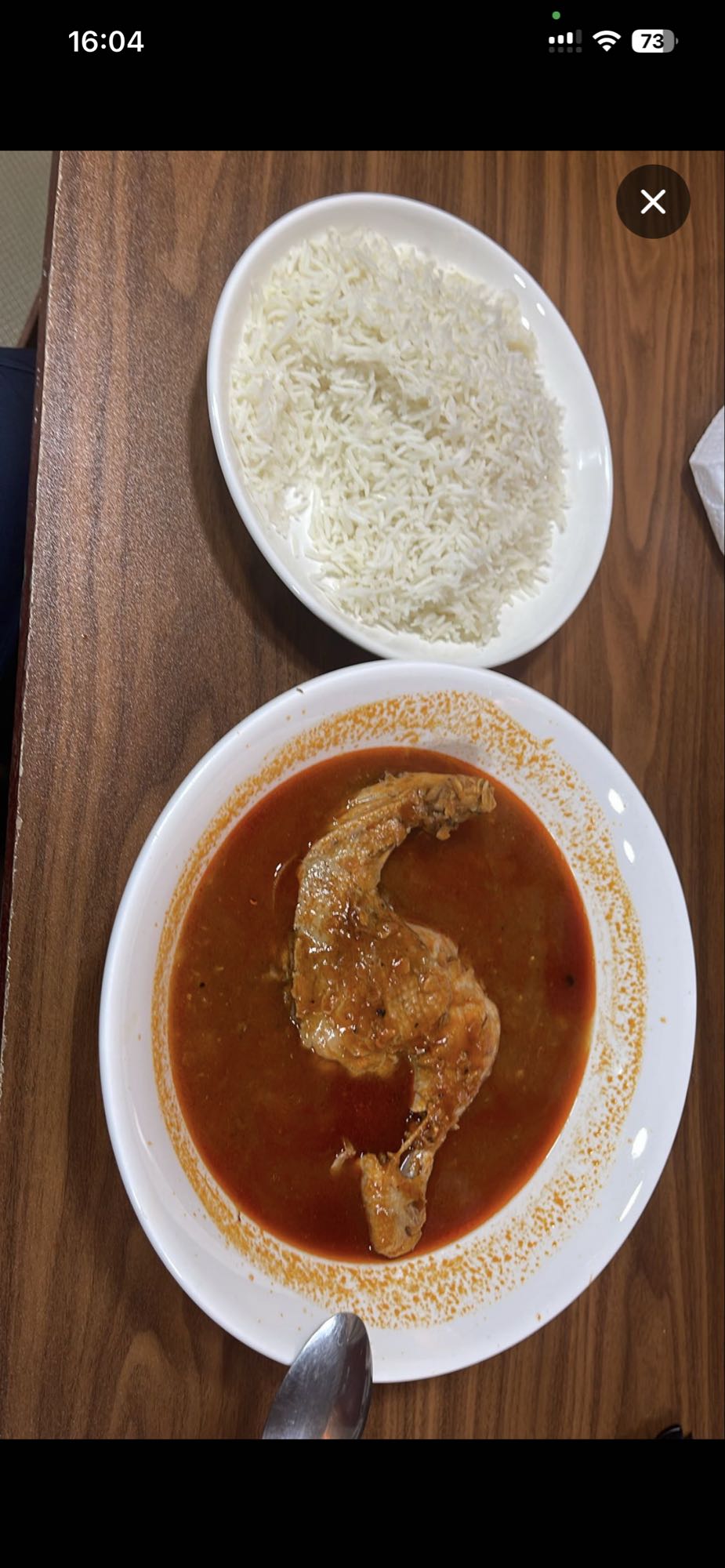 Chicken curry with rice