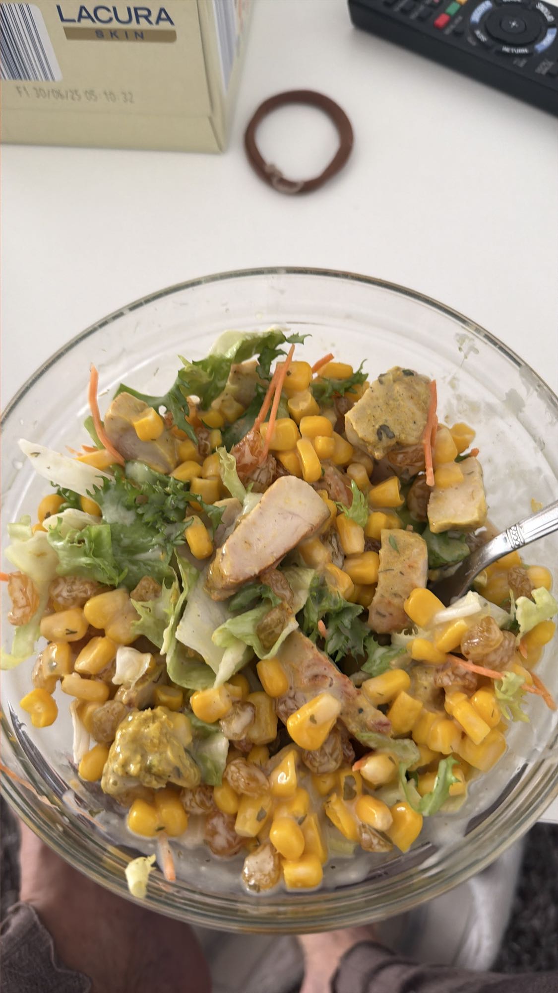 Kip mais salade