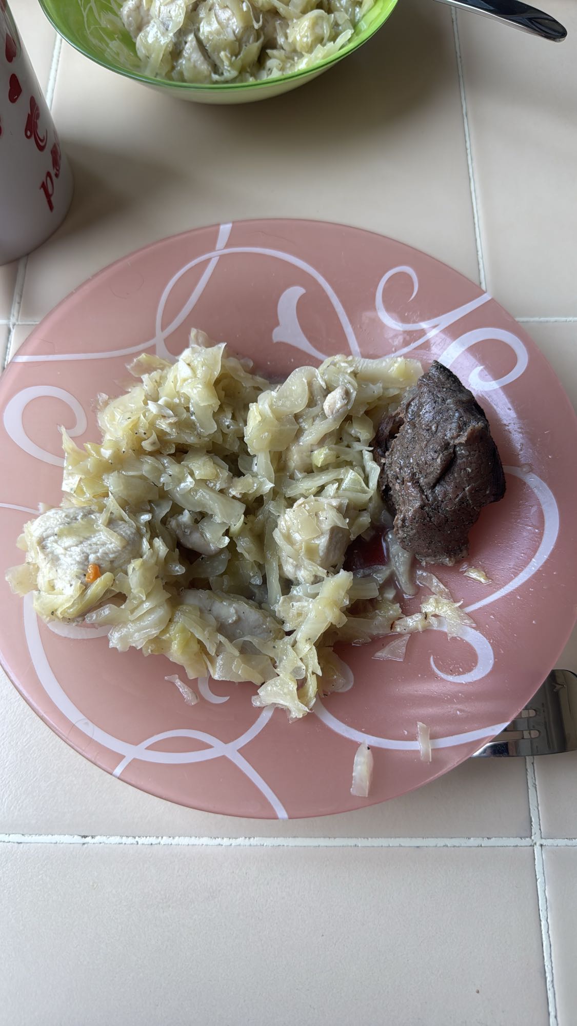 тушеная капуста с мясом