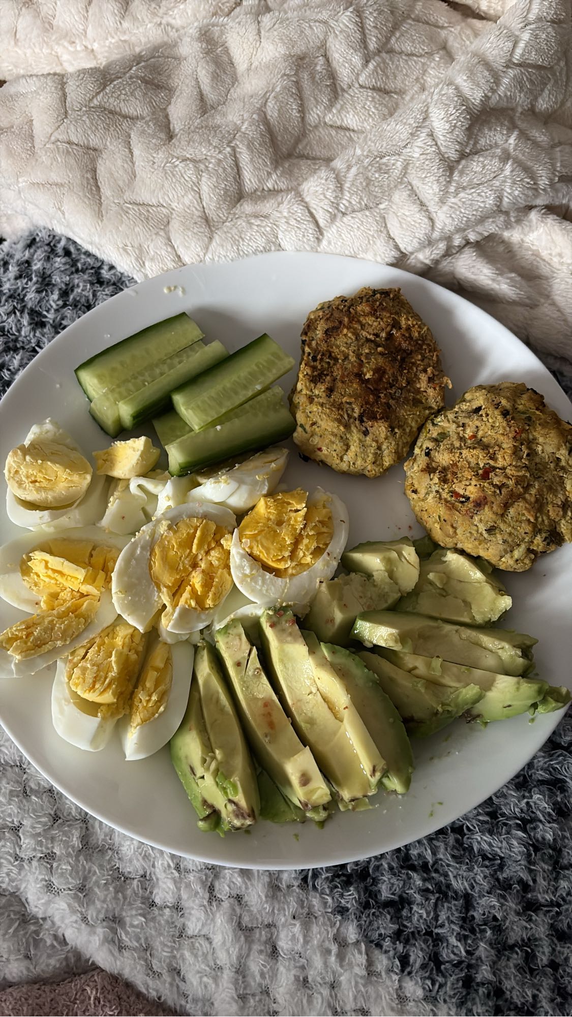 Egg Avocado Patties Plate