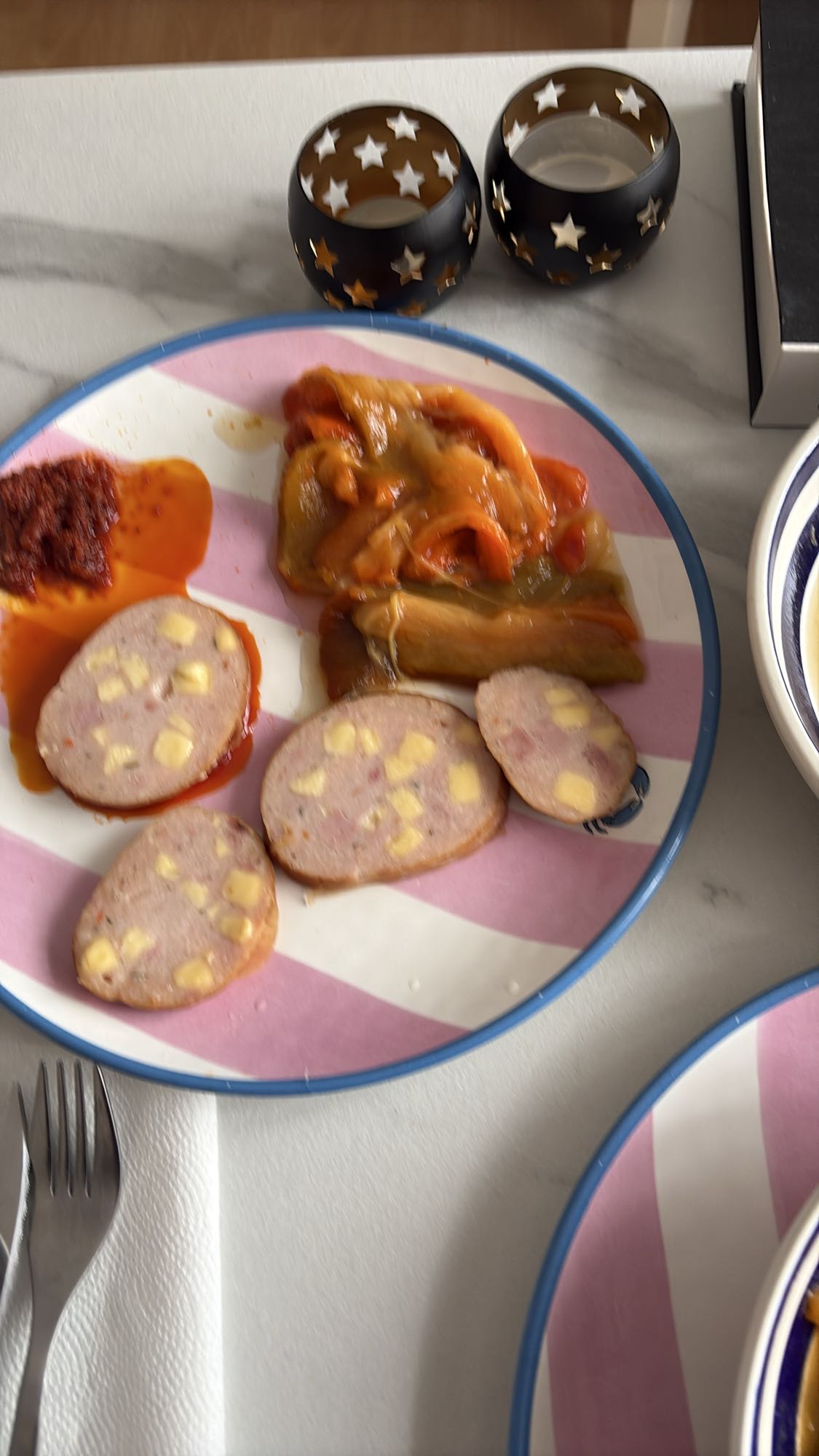 Filetes de pavo con queso y pimientos