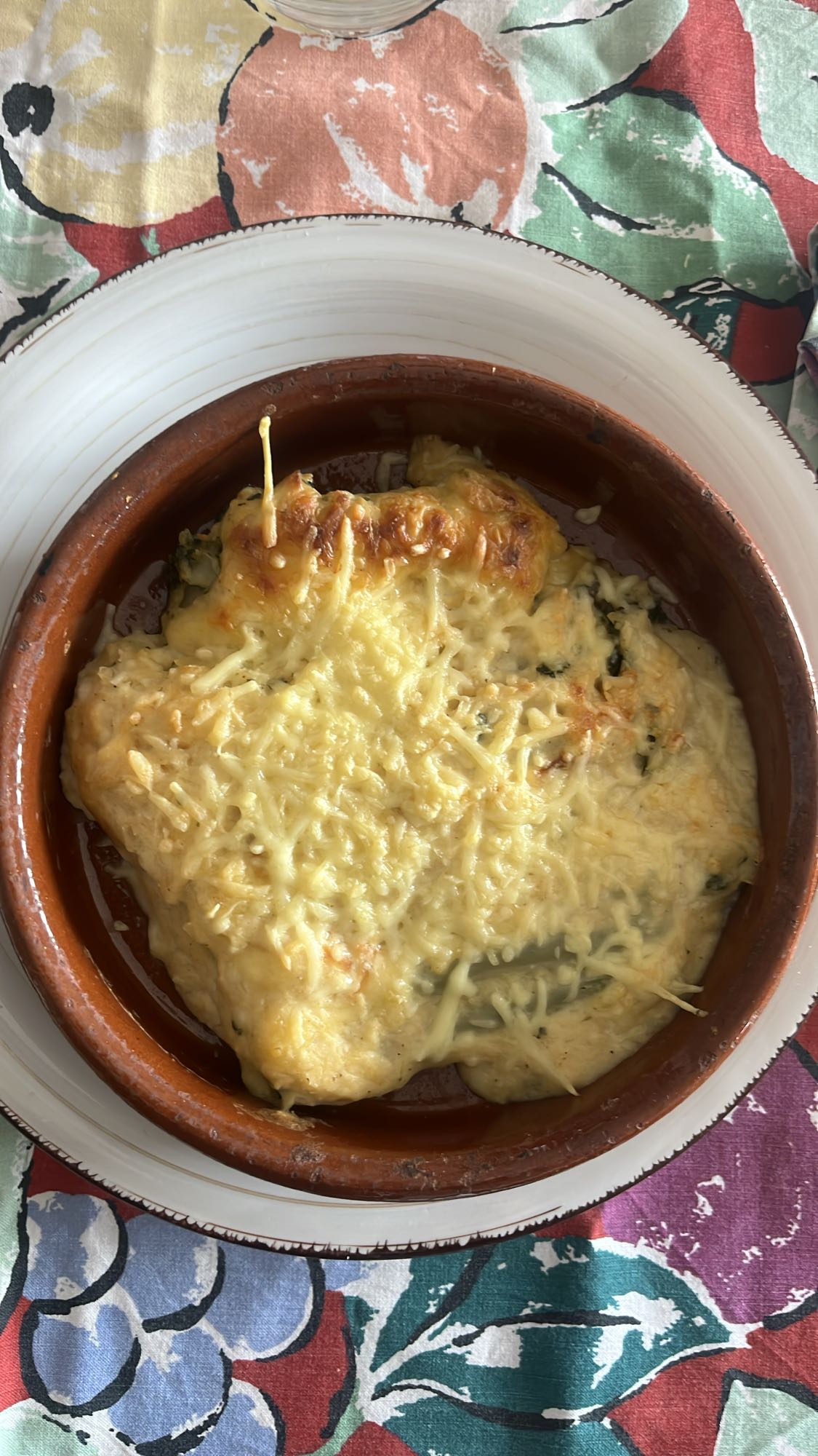 Canelones de espinacas