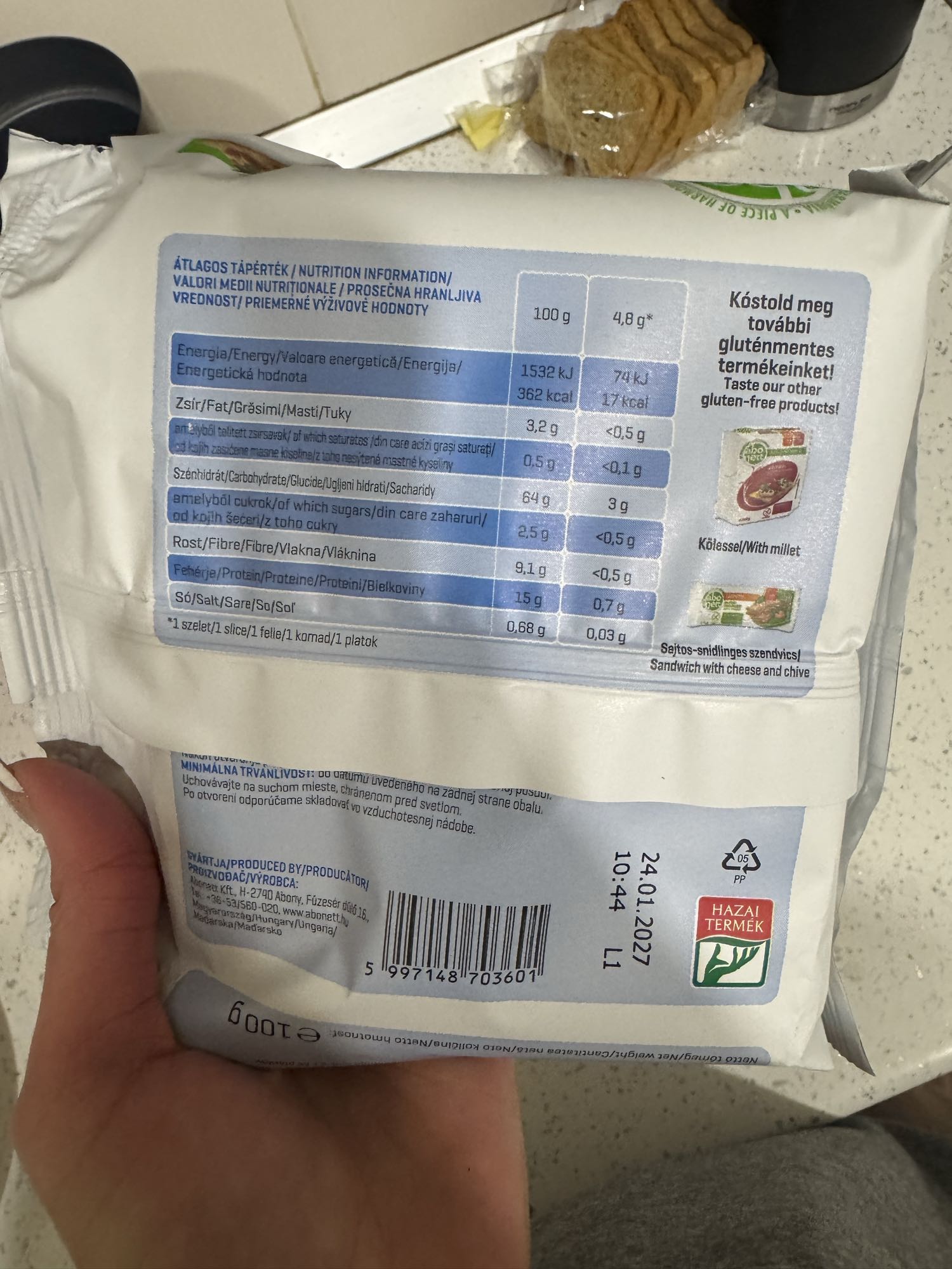 Gluten-free crispbread