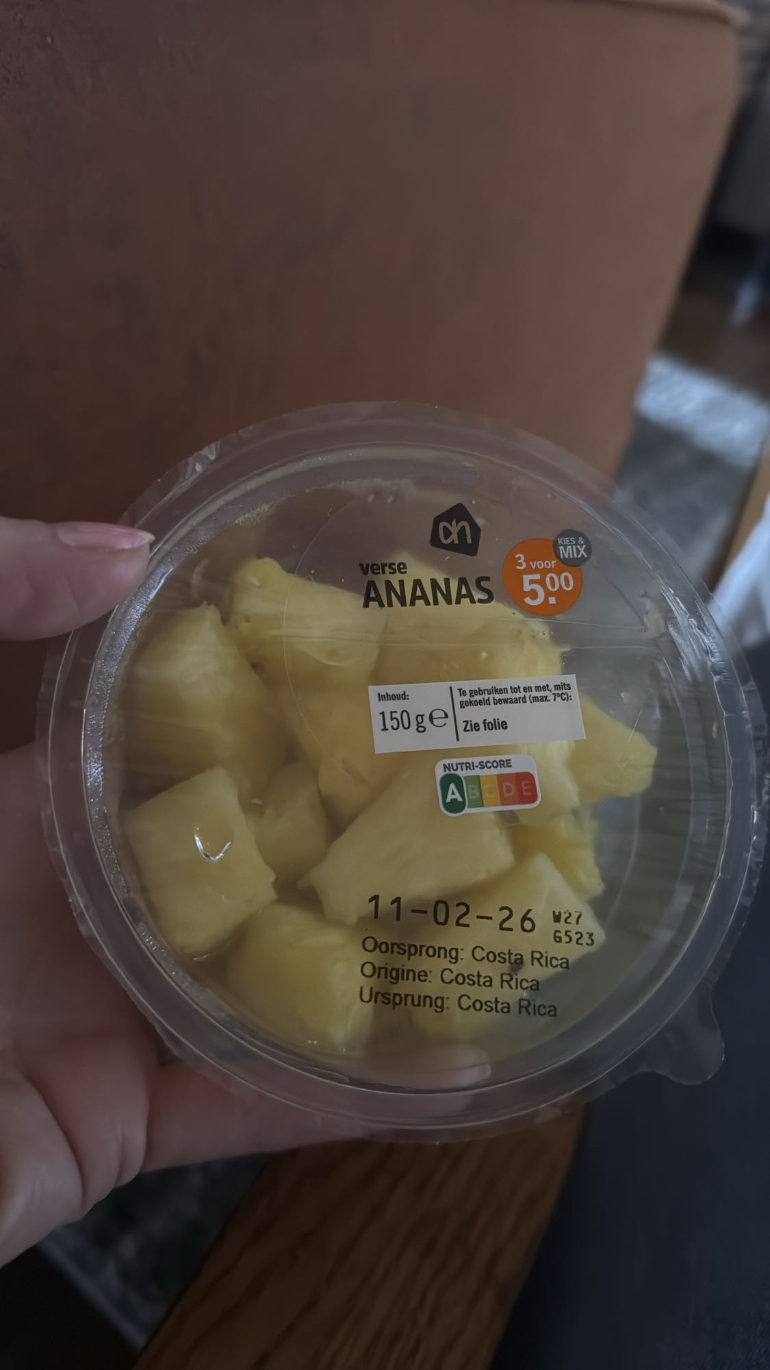 Verse ananas stukjes