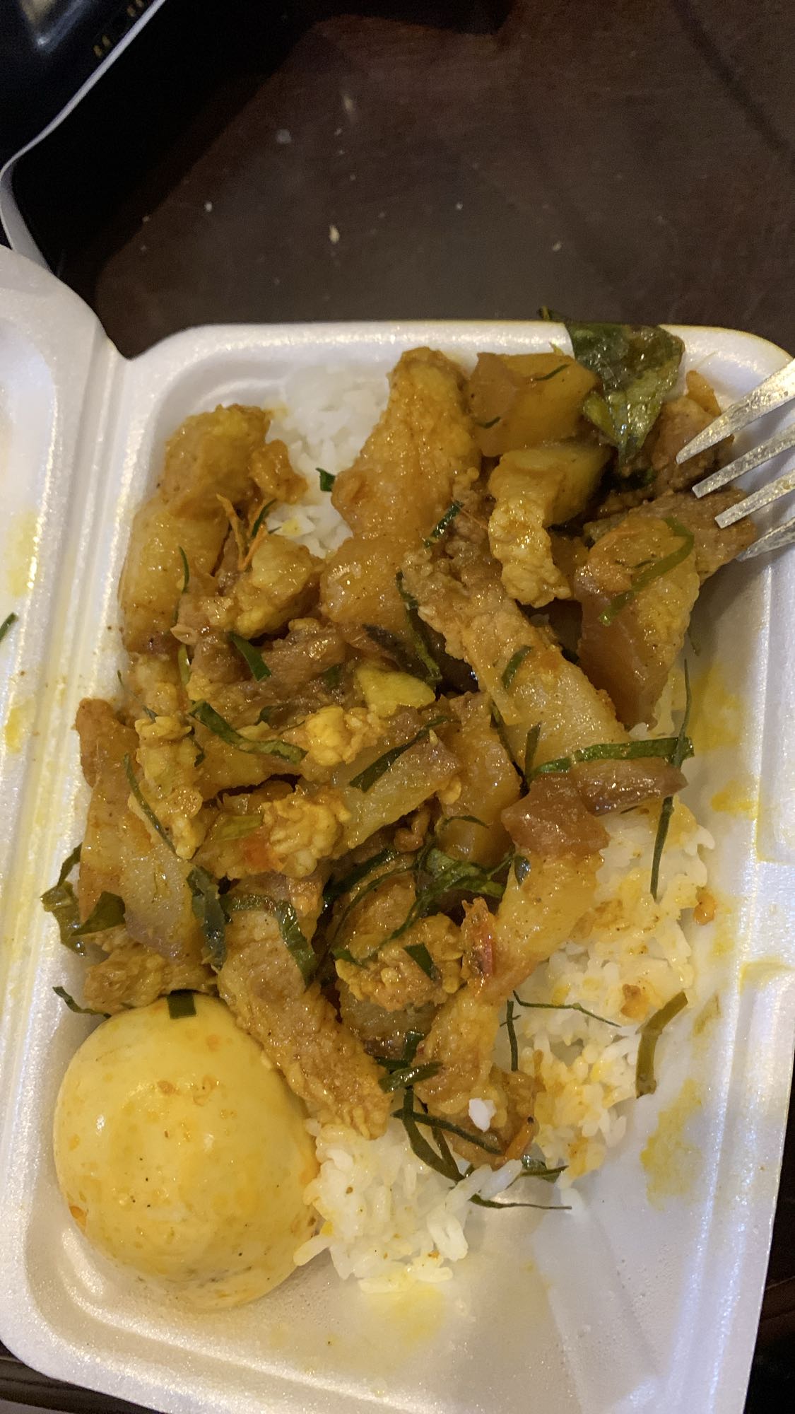 Spicy pork rice with egg