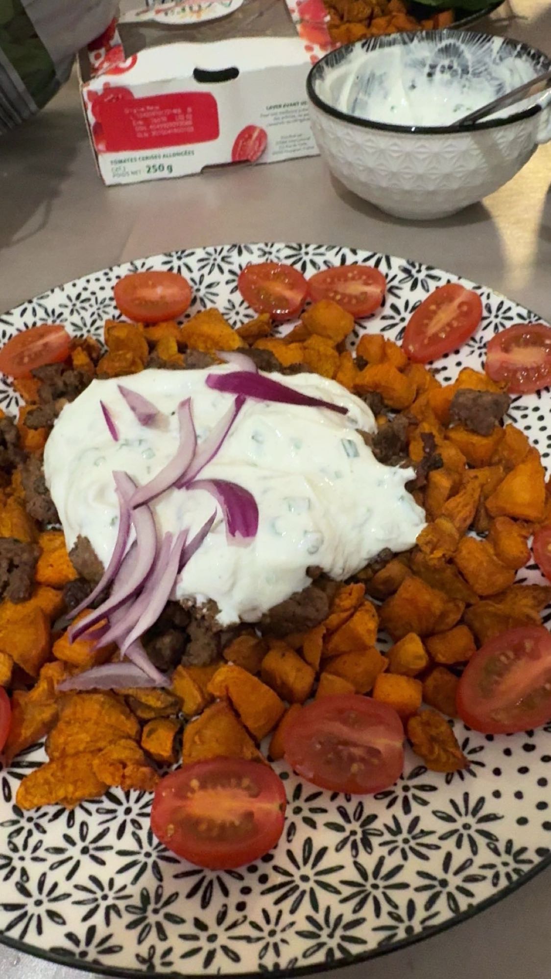 Patate douce et boeuf