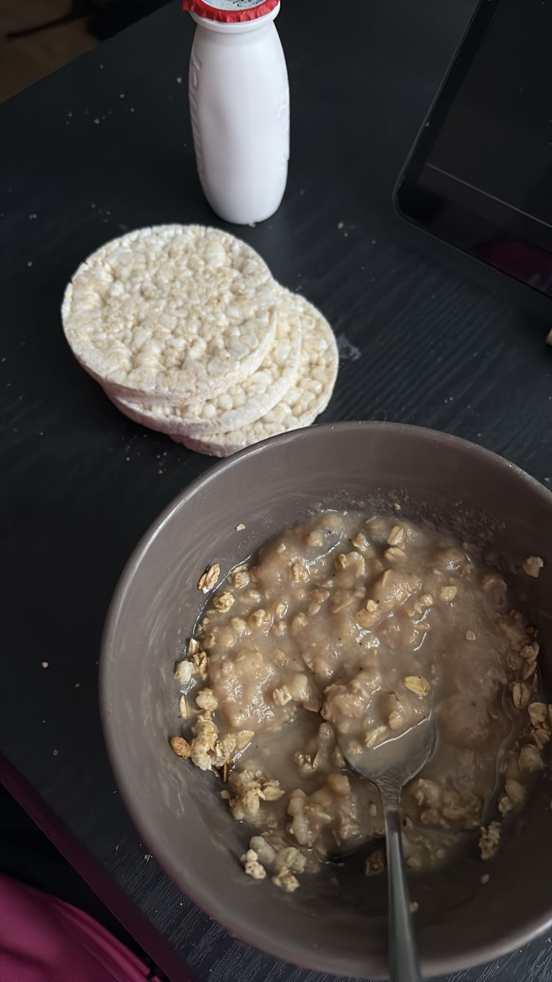 Porridge et galettes riz