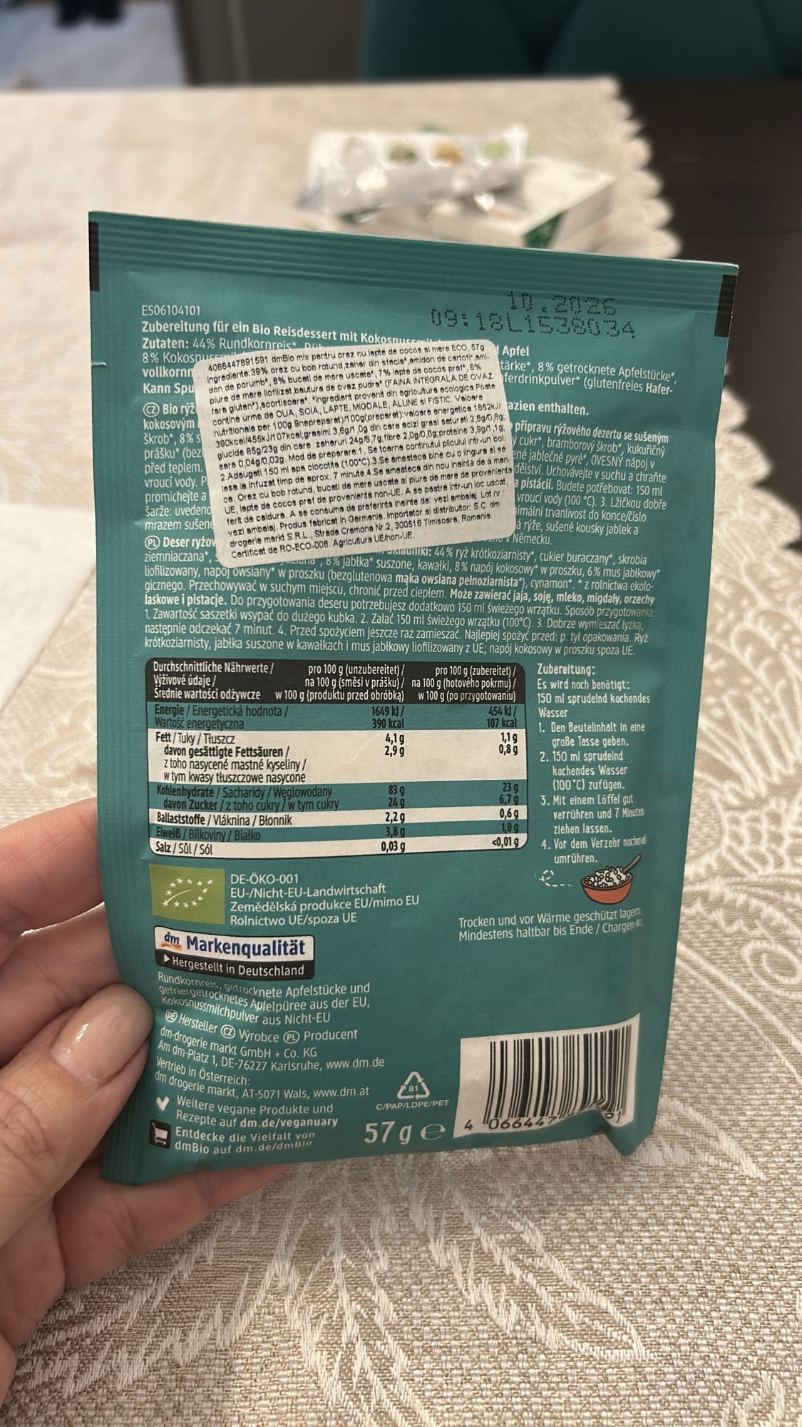 Desert cu orez și cocos