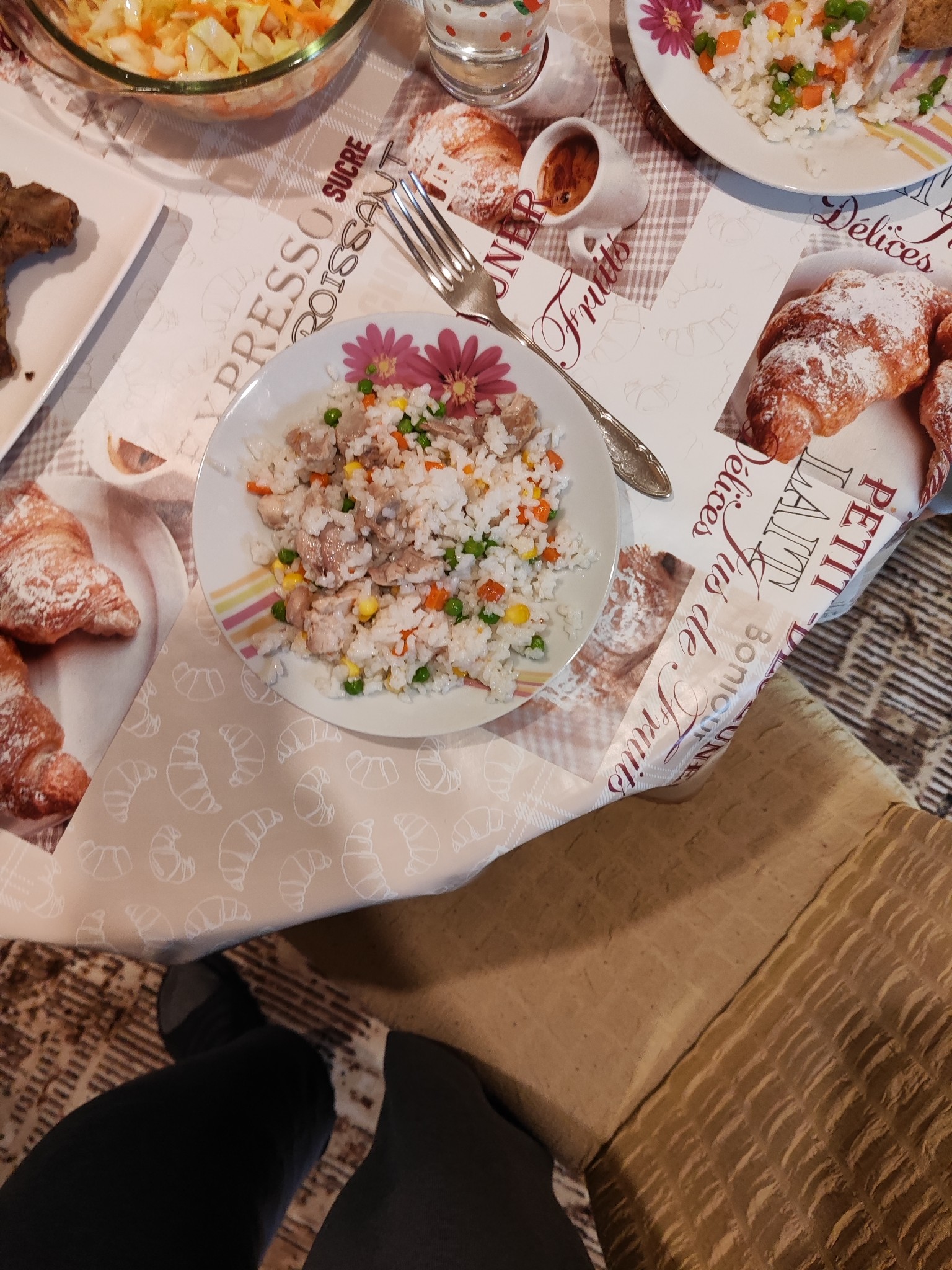 Rice with chicken and veggies