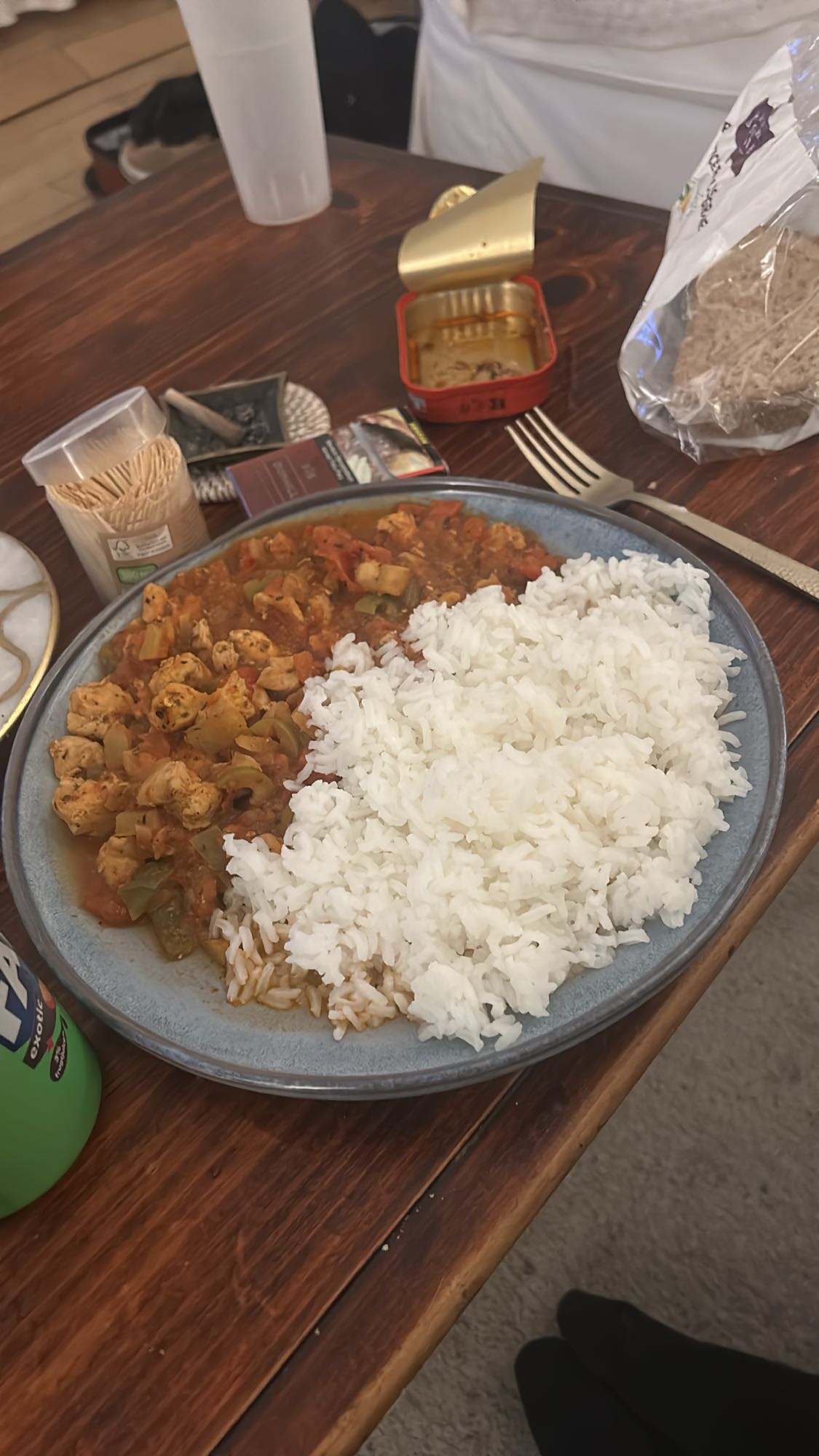 Poulet aux légumes et riz