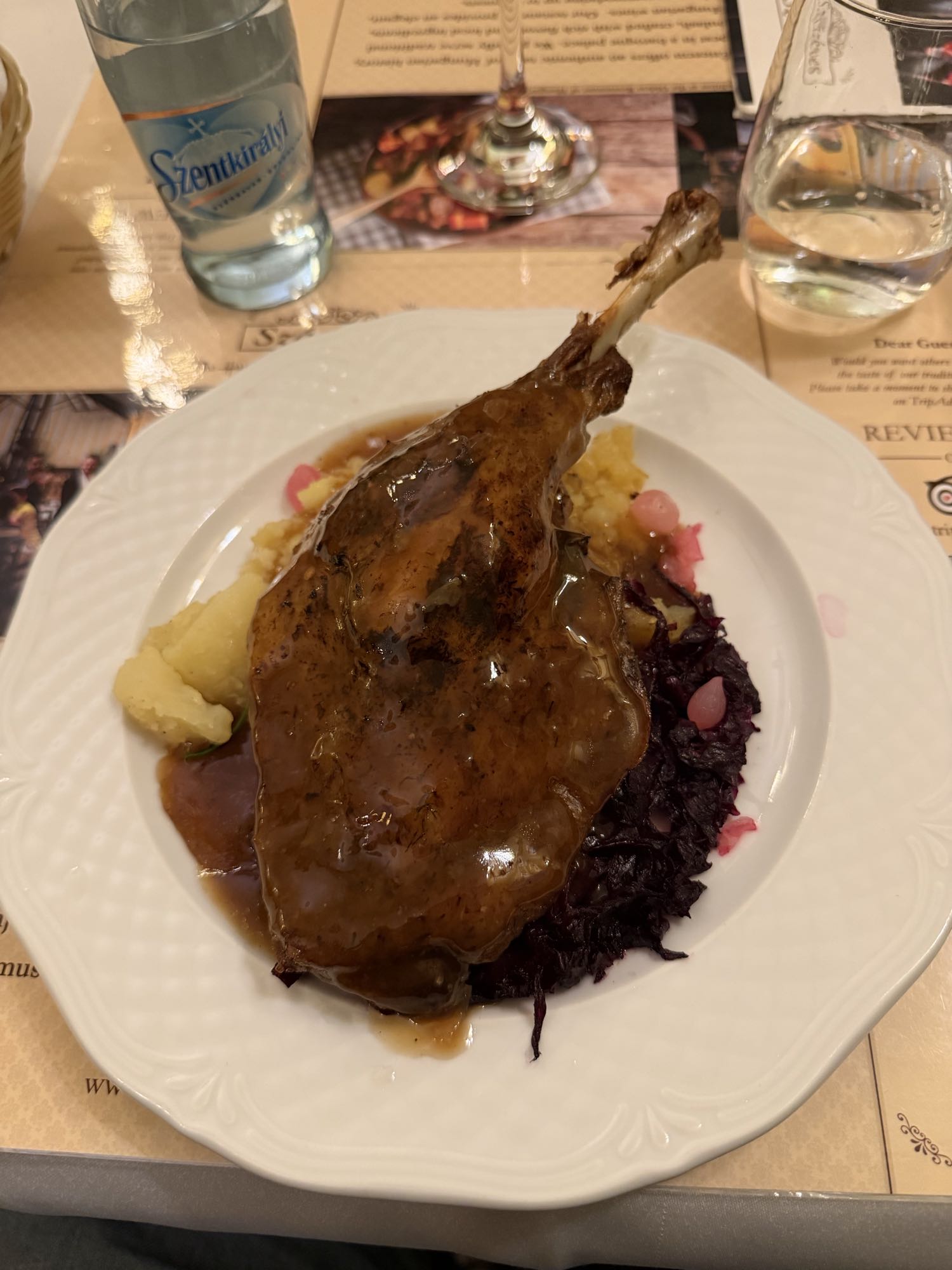 Roasted duck with cabbage