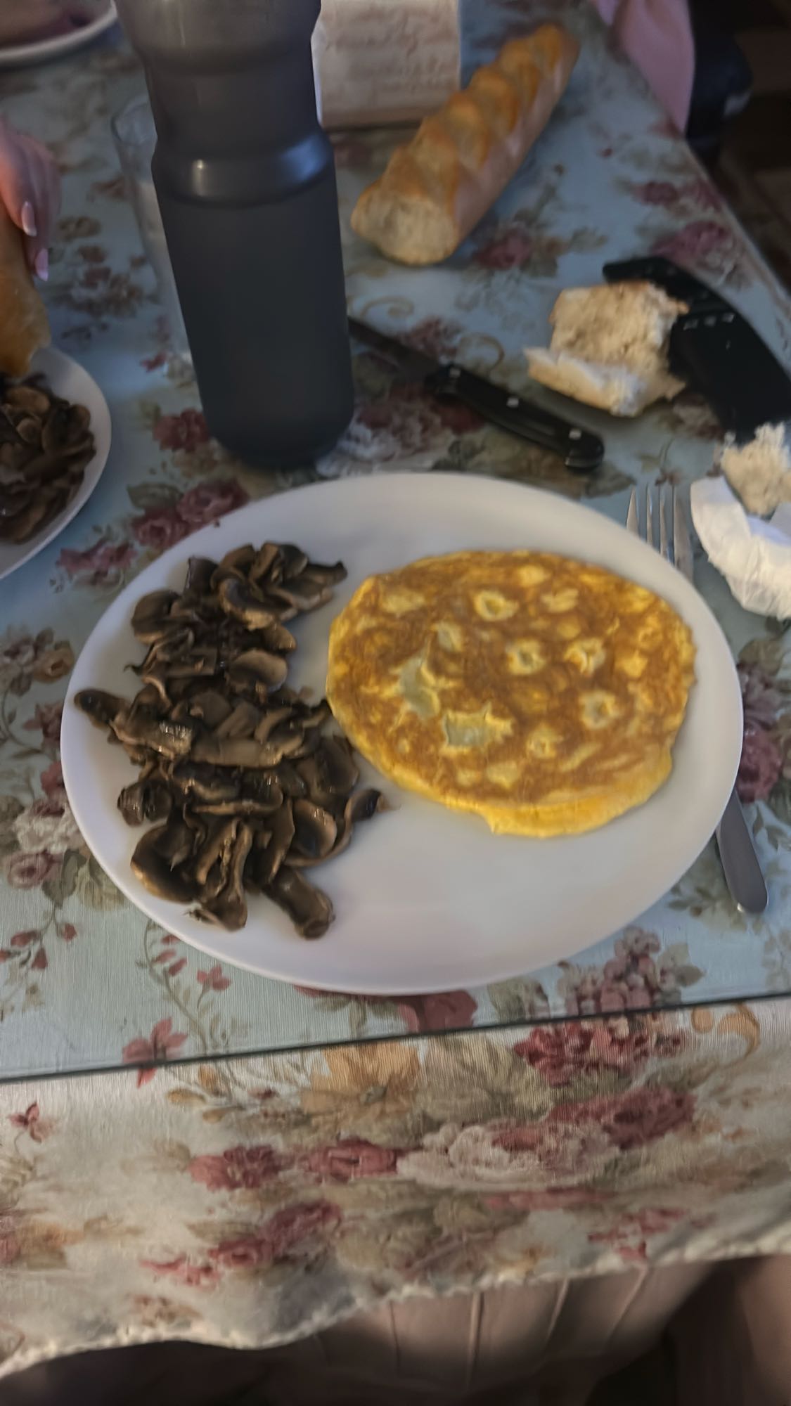 Tortilla con champiñones