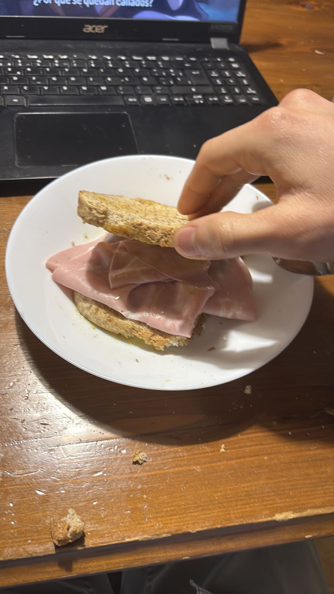 Sándwich de jamón (doble porción)