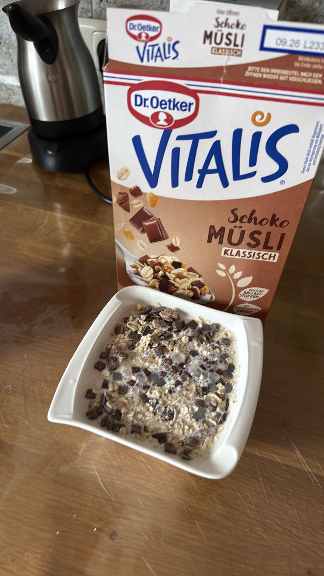 Schoko Müsli mit Milch